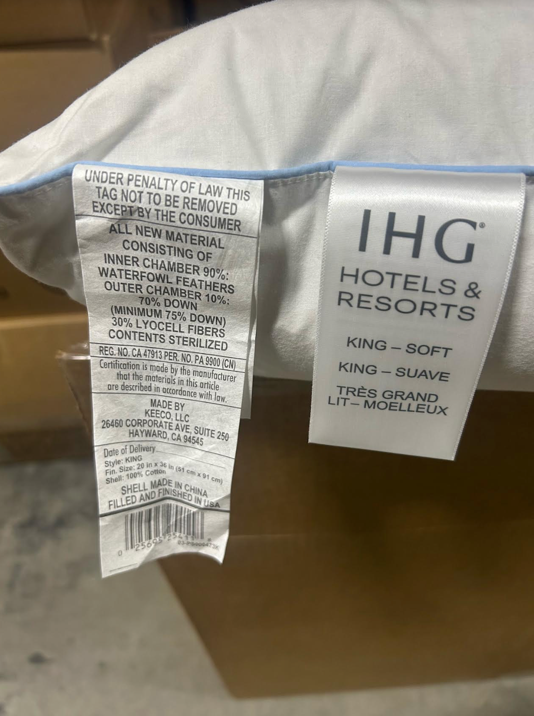 Holiday Inn® Touch of Down Feather & Down Pillow - Ultra Soft Support for Neck & Shoulder Relief | Perfect for Hotels, Home Bedding & Travel Comfort