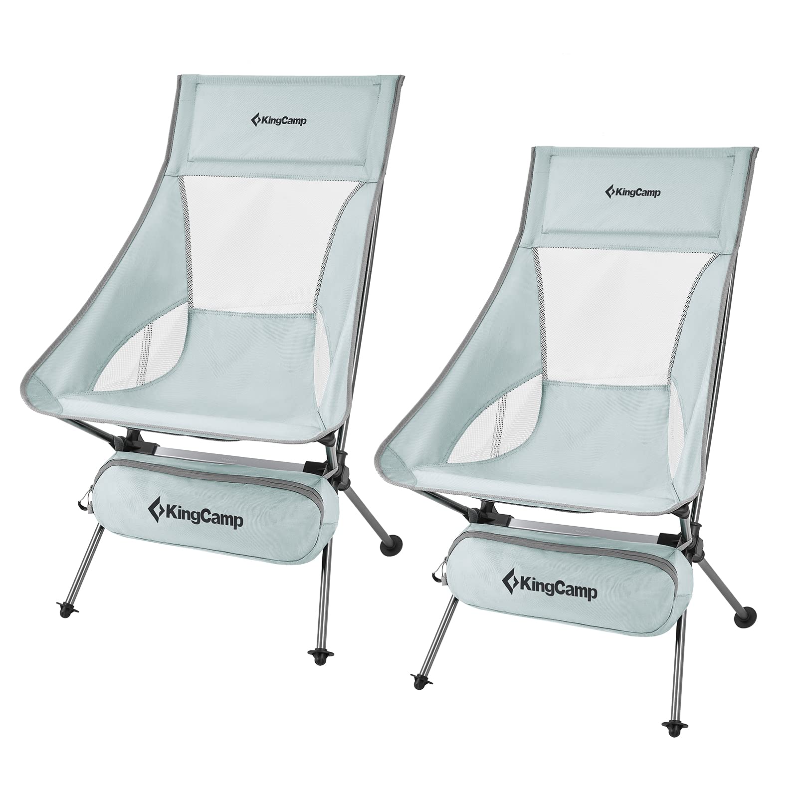 KingCamp Ultralight Compact Camping Chair - Portable Lightweight Folding Chair with 330lbs Capacity, Extra Wide High Back Design for Adults - Perfect for Outdoor Travel, Backpacking, Festivals, Beach, Picnics and Camping Trips