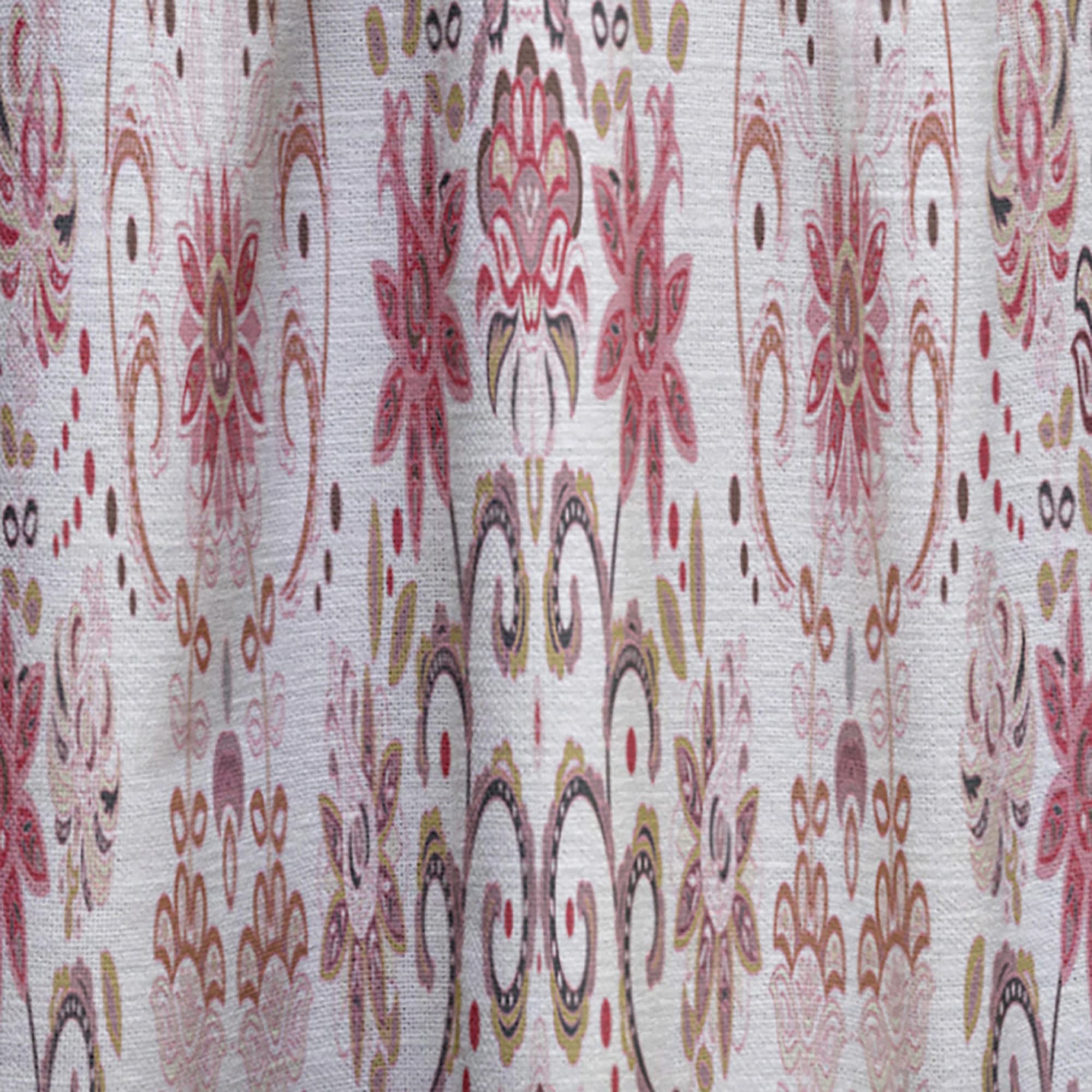 DesignQ Thermal Insulated Curtains - Ornamental Retro Pattern Single Panel (52x120 Inches) for Bedroom & Living Room - Blackout Drapes for Home Decor & Energy Efficiency