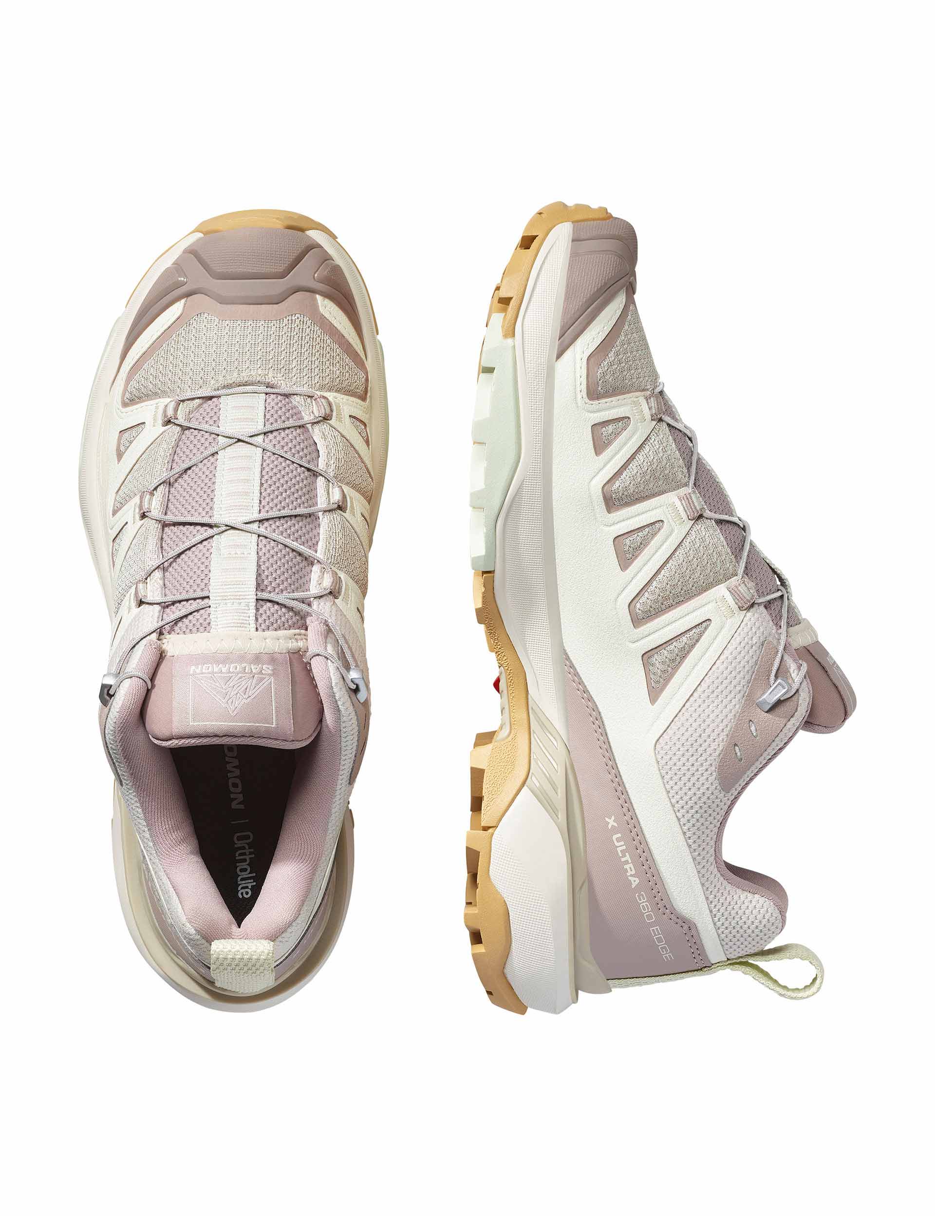 X Ultra 360 Edge Waterproof Hiking Shoes - Rainy Day/Vanilla Ice/Canary Green Color Options | Perfect for Outdoor Adventures & Wet Weather Conditions