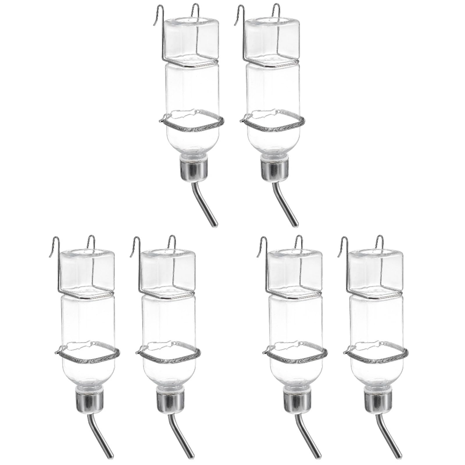 Mipcase 6 Pack No Drip Hanging Water Bottle for Hamsters, Guinea Pigs, Rabbits & Small Animals - Leak Proof Pet Water Dispenser for Cages & Habitats