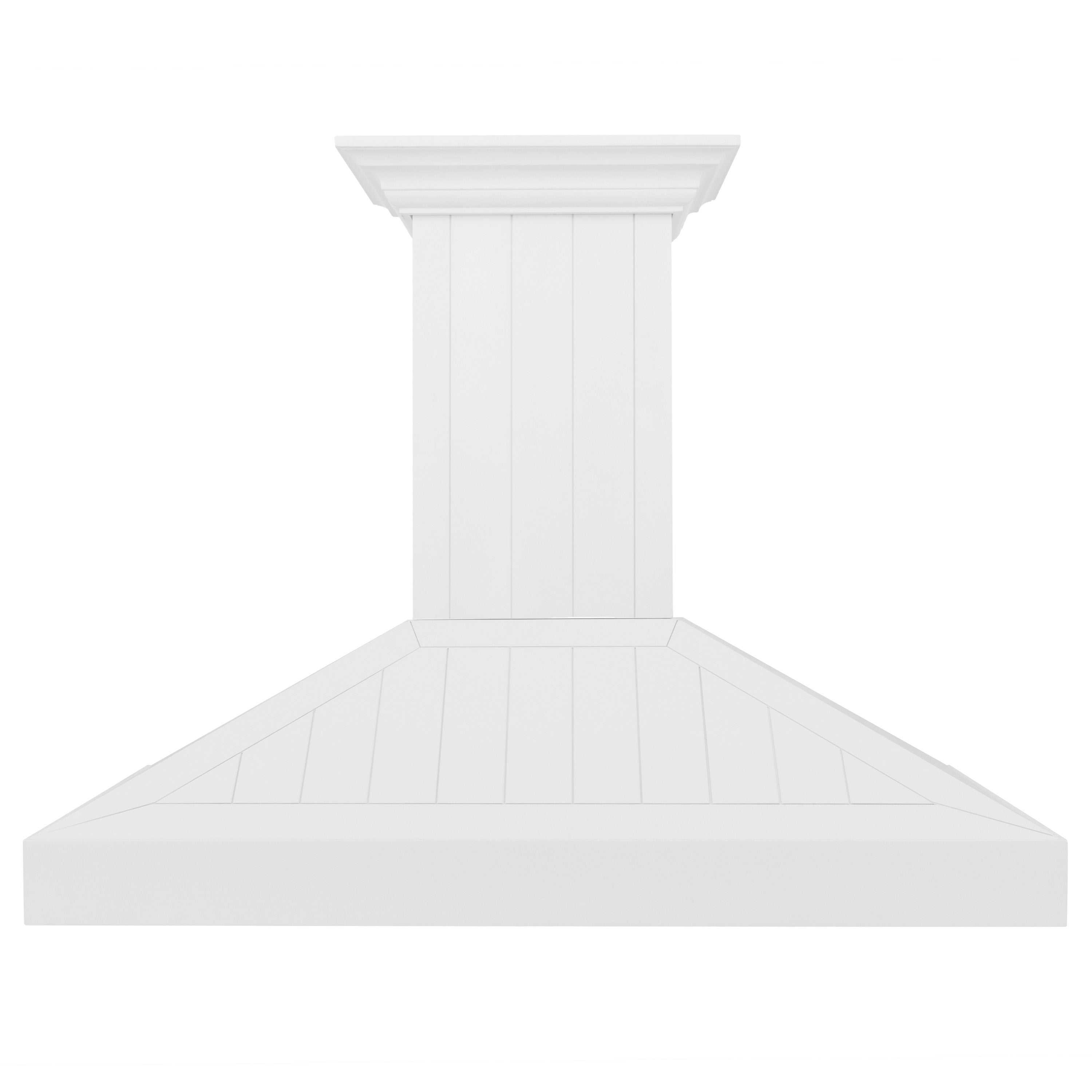 ZLINE 48 Inch Wooden Wall Mount Range Hood - Shiplap Bright White Finish (KPWW 48) | Modern Kitchen Ventilation for Home Cooking & Baking