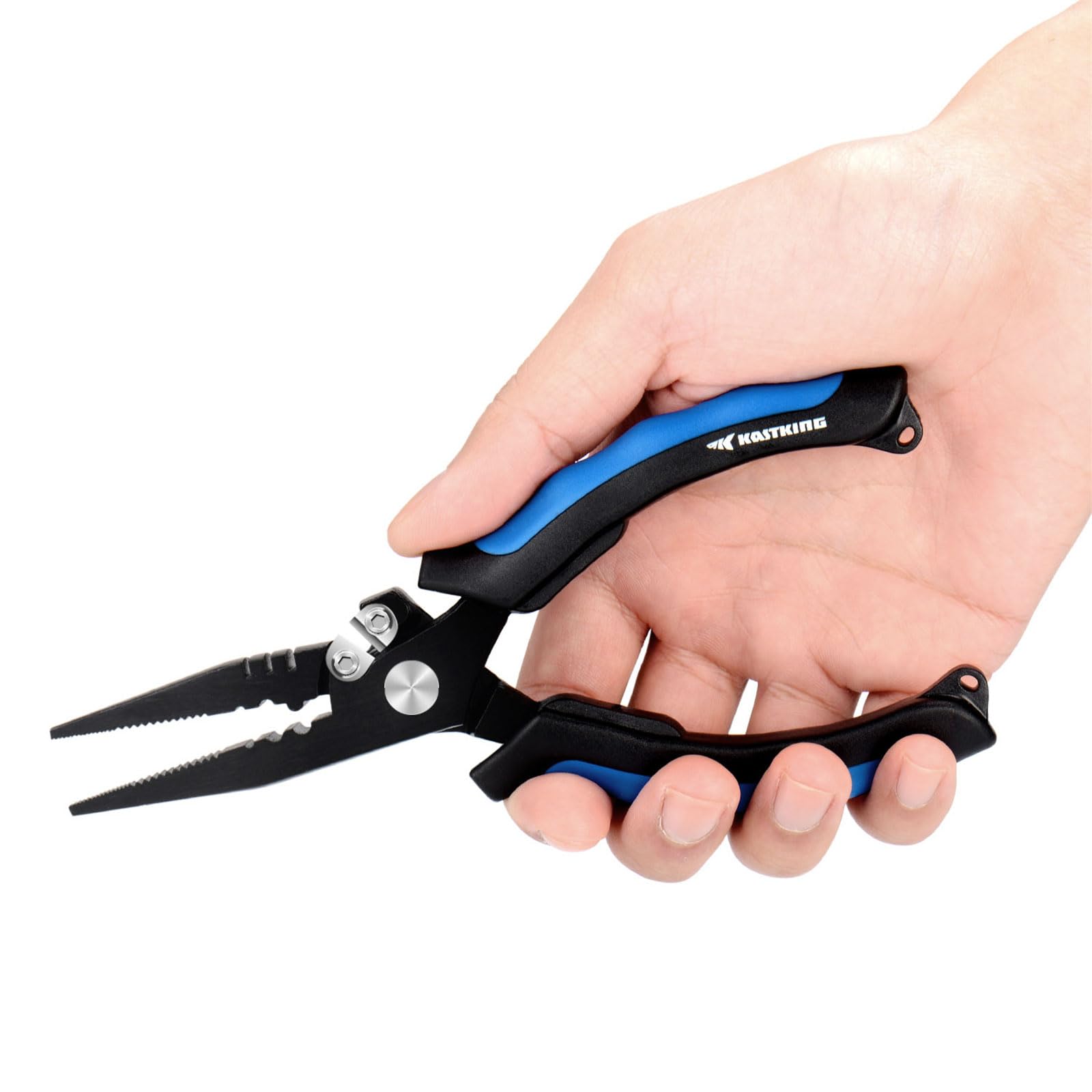 KastKing Intimidator Fishing Pliers - Corrosion Resistant Polymer Coated Fishing Tools with Tungsten Carbide Cutters | Saltwater Resistant Fishing Gear for Offshore, Inshore, and Freshwater Angling