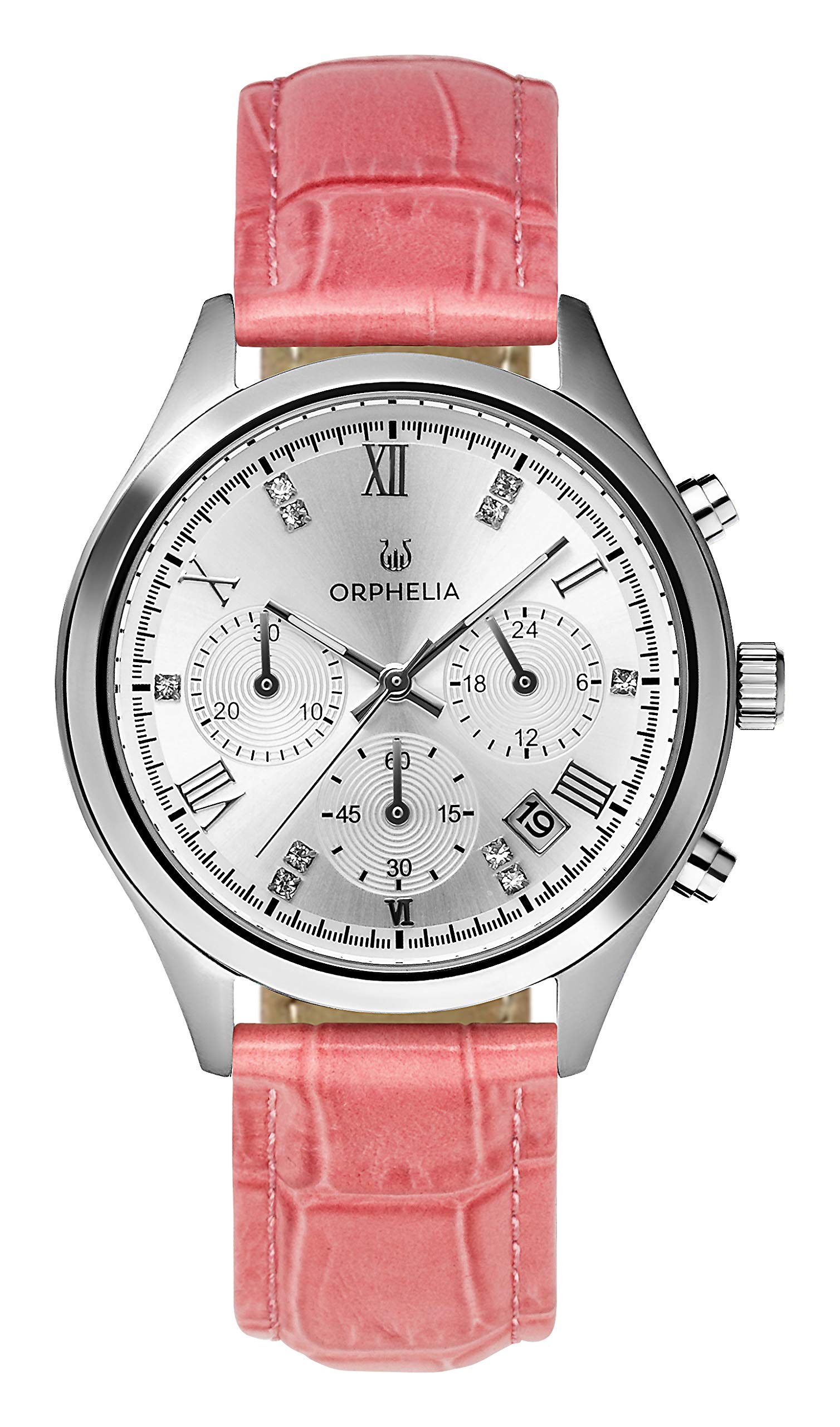 ORPHELIA Women's Chronograph Leather Strap Watch - Stylish Analog Quartz Wristwatch for Business, Casual & Everyday Wear