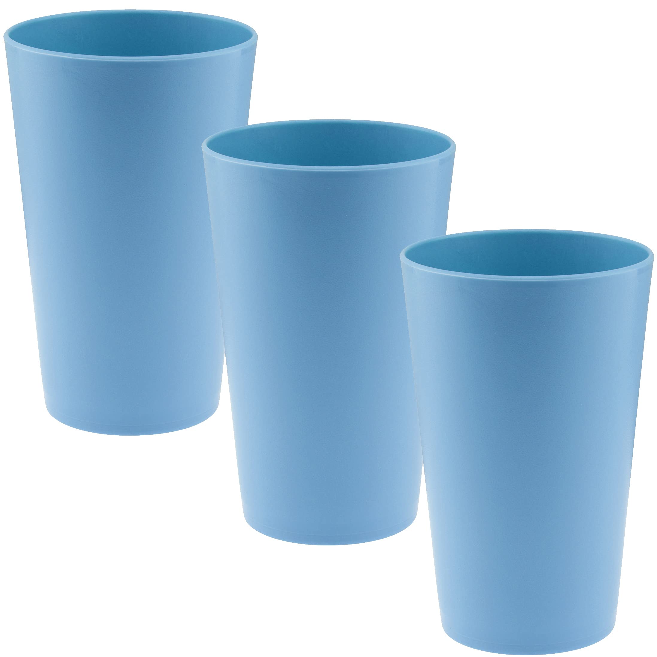 YBM 10oz Unbreakable Plastic Cups - Durable Reusable Drinking Glasses for Kids & Adults, BPA-Free, Dishwasher Safe (Set of 12, Blue) - Perfect for Parties, Picnics, BBQs and Everyday Use