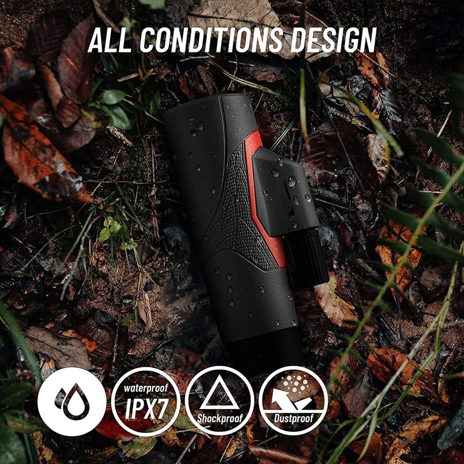 12x50 High Power Monocular Telescope with Smartphone Adapter & Tripod - Waterproof HD Monocular for Bird Watching, Hunting, Camping, Travel, and Outdoor Adventures - Perfect for Adults and Kids
