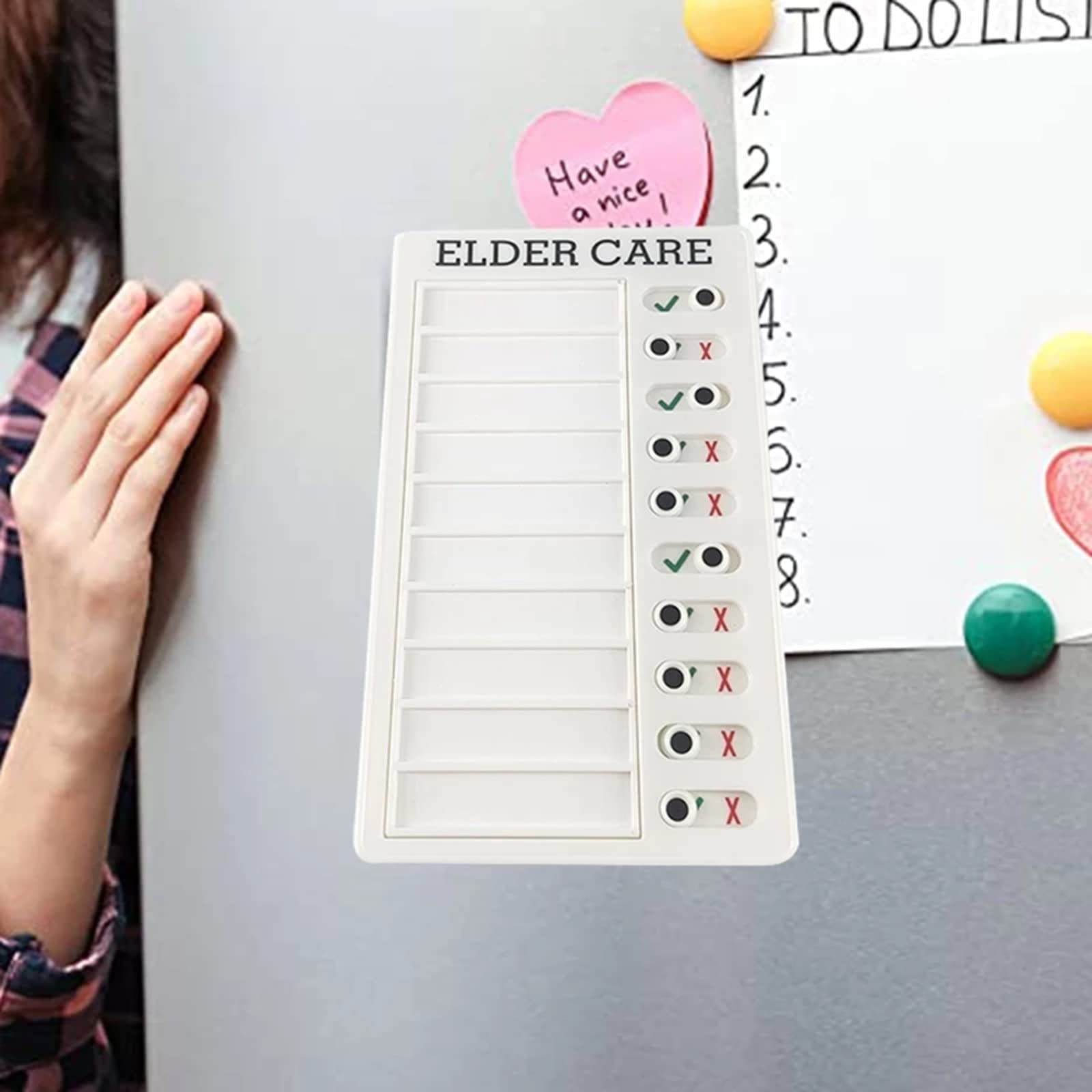 Adjustable Multi-Purpose Wall Hanging Checklist Memo Board - Perfect for RV, Home, School Classroom & Elder Care Organization - Ideal for Daily Tasks, Chores, Reminders & Family Schedules