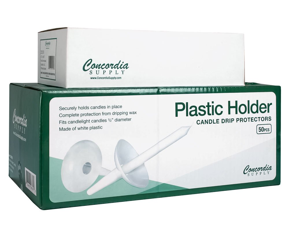 Concordia Supply Plastic Candle Drip Protectors - 5.75