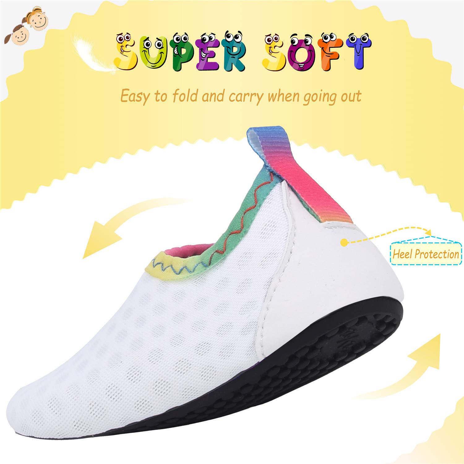 Storeofbaby Baby Boys Girls Quick-Dry Water Shoes | Infant Barefoot Aqua Socks for Swimming, Beach, Pool, and Outdoor Water Activities