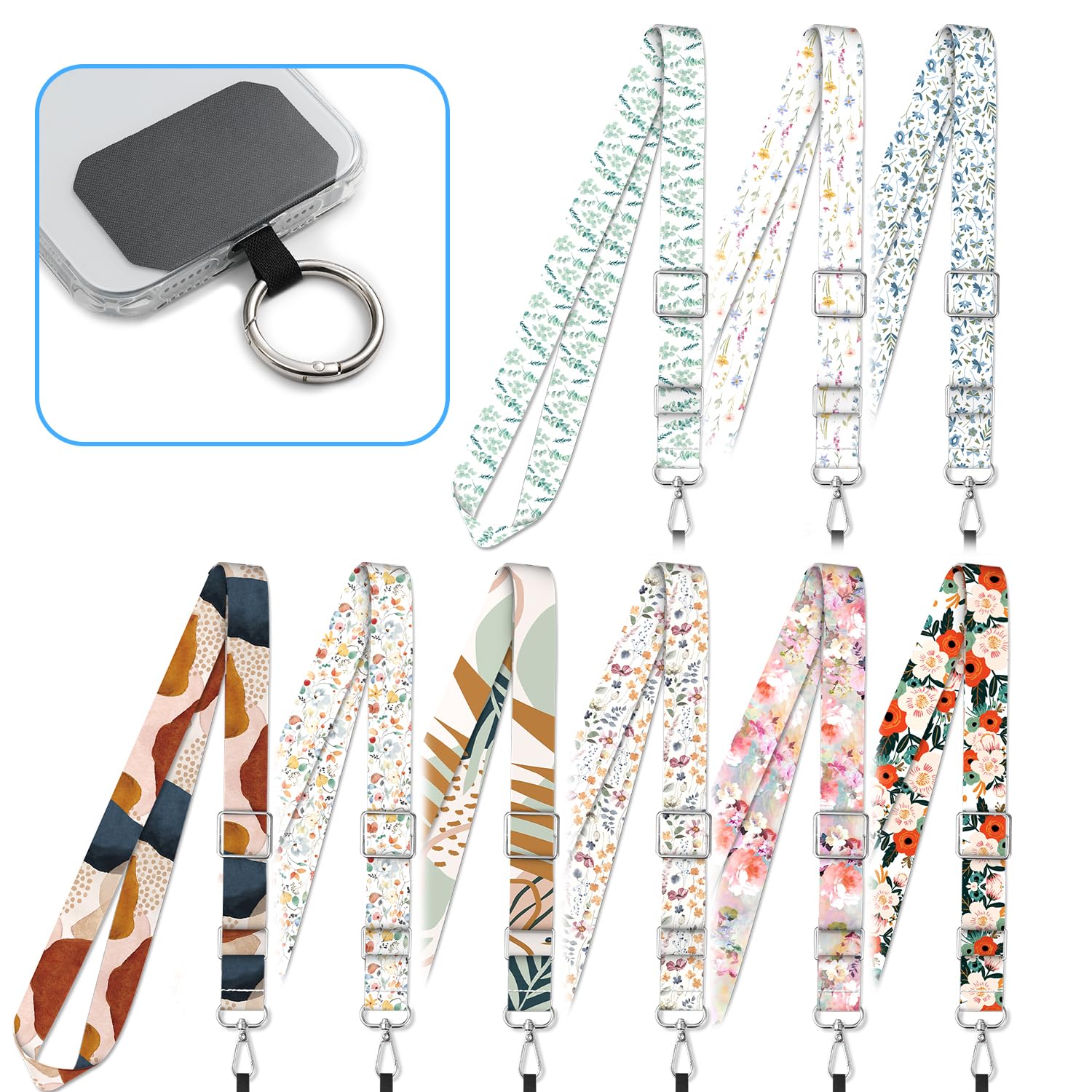 Adjustable Crossbody Phone Lanyard with Neck Strap - Secure & Comfortable Cell Phone Holder for Everyday Use, Travel, and Outdoor Activities