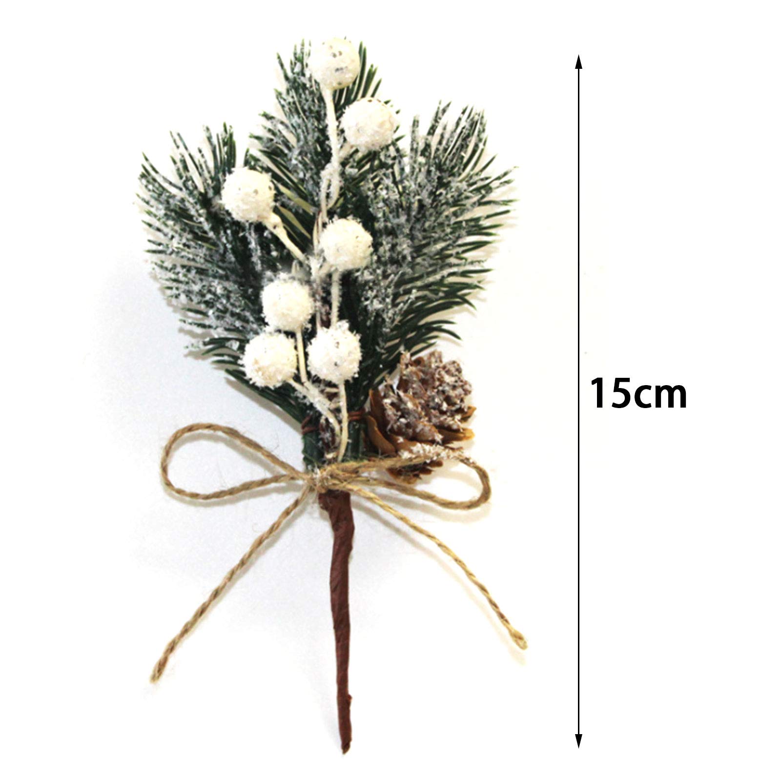 10 Pack Artificial Christmas Picks - Red Berry Stems & Pine Cone Branches for Holiday Wreaths, Floral Arrangements, Table Centerpieces & Festive Home Decor