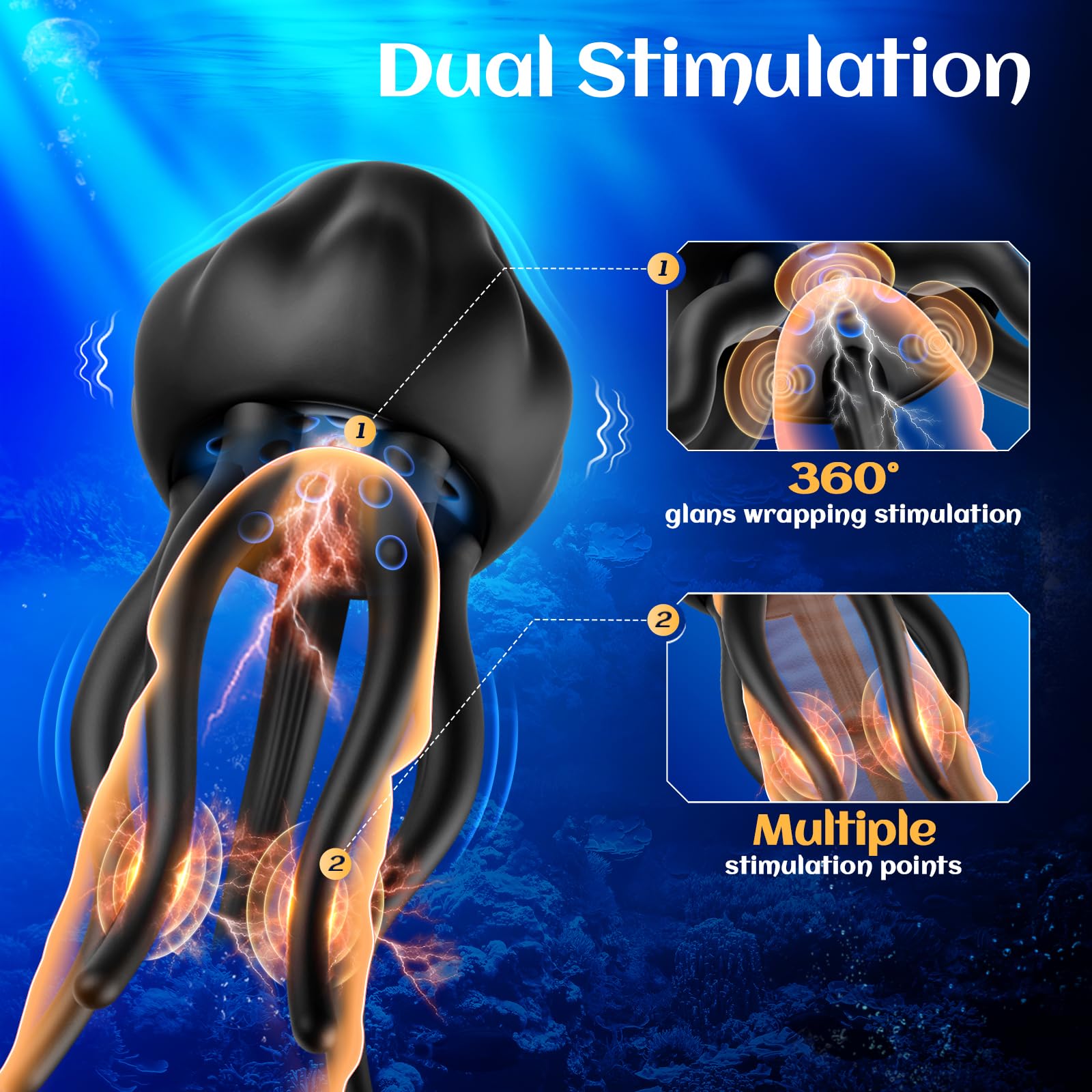 Premium Male Sex Toys - EINSEO Penis Vibrator with 10 Vibration Modes, Masturbation Sleeve for Men | Realistic Stroker for Penis, Clit & Nipple Stimulation | Adult Toy for Solo Play & Couples (Great for Spicing Up Relationships & Enhancing Intimacy)