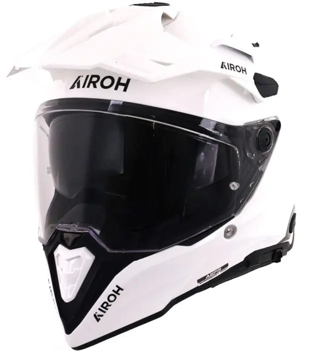 Airoh Commander 2 Motorcycle Helmet - Gloss White Full Face Helmet DOT & ECE Certified for Street Bike Riding & Racing