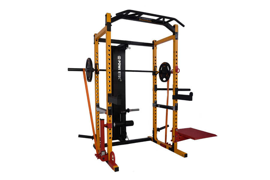 Powertec WorkBench Power Rack - Heavy Duty Home Gym Equipment for Strength Training (Black) | Perfect for Home Workouts, Weightlifting & CrossFit Training