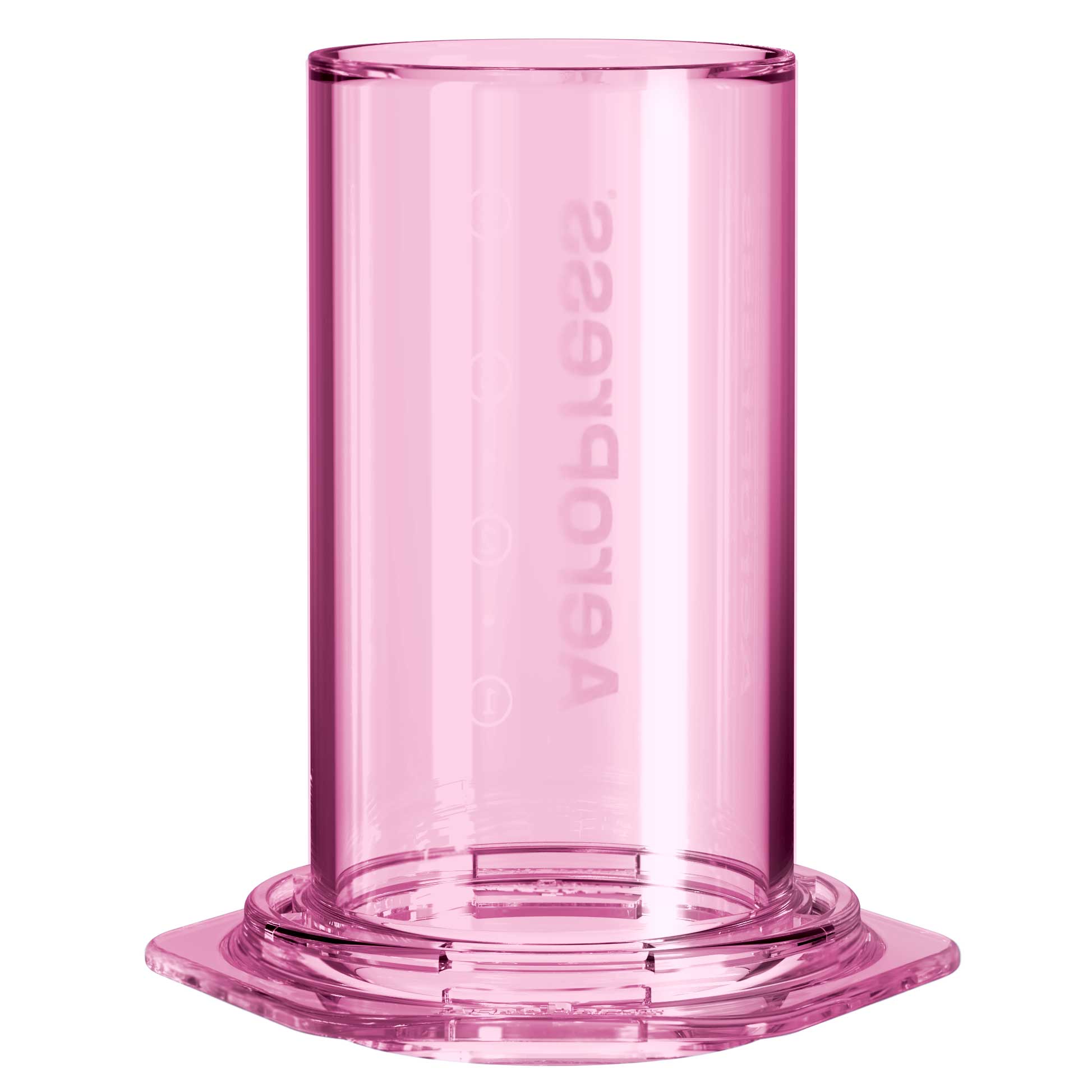 AeroPress Clear Coffee Maker with Filter - Pink | Portable Espresso & Coffee Brewing for Travel, Camping & Home Use