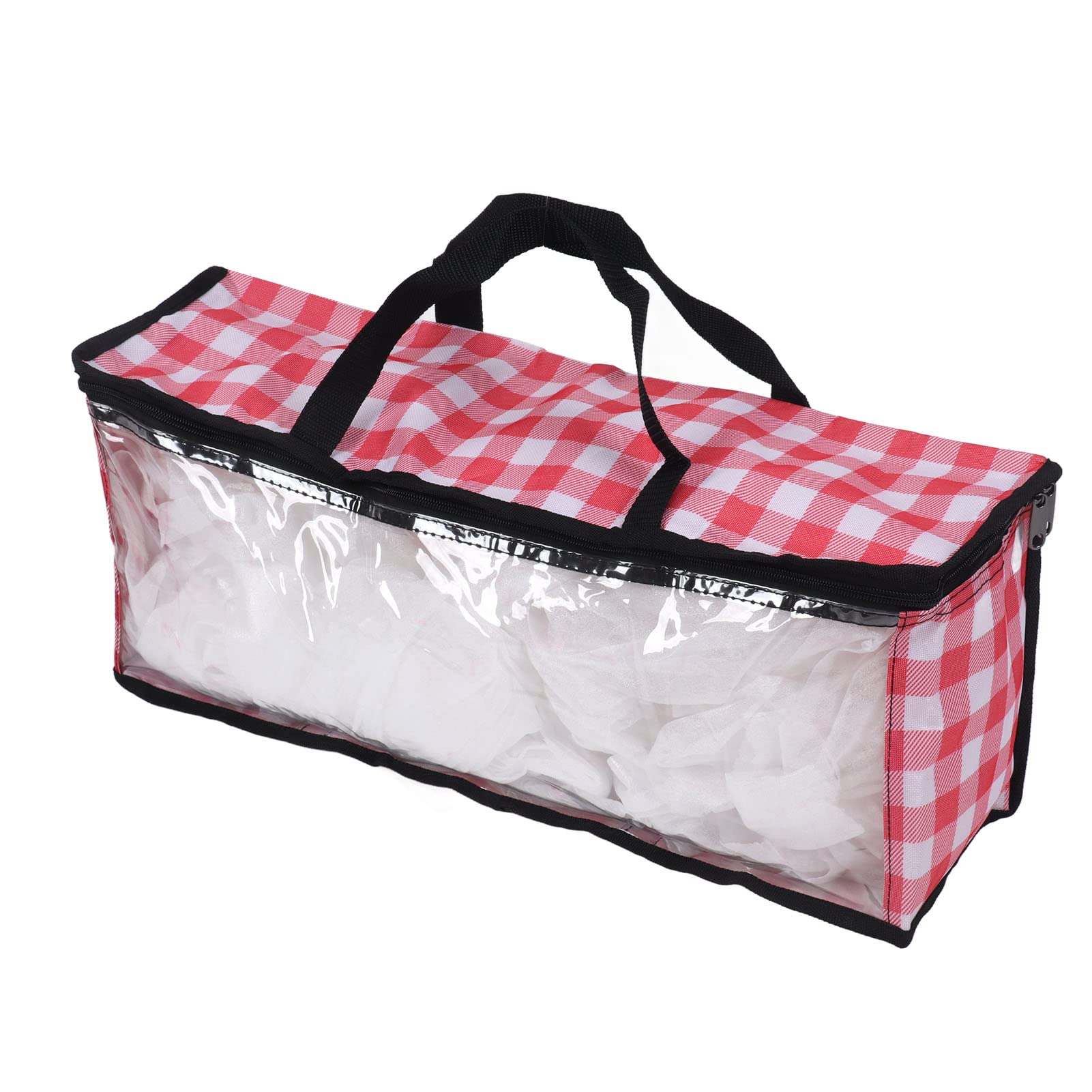 Aoutecen Multi-Purpose Storage Bags - Dustproof Clothes Organizer for Shoes, Books & More (Red Plaid) | Perfect for Travel, Home Organization & Seasonal Storage