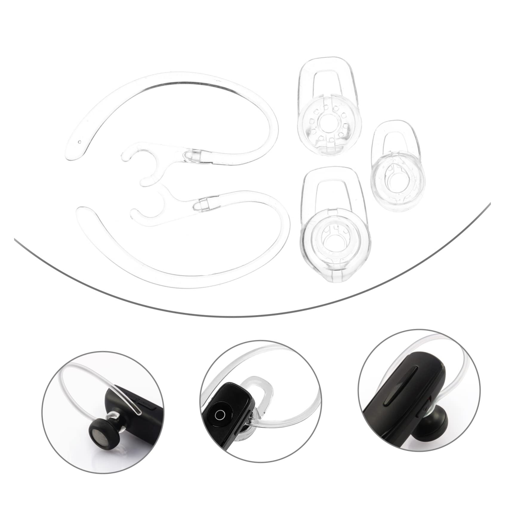 Angoily 40 Pcs Universal Replacement Ear Hooks for Earbuds - Soft Silicone Earphone Hooks Compatible with Most Wireless Earbuds - Perfect for Running, Workouts, and Sports Activities
