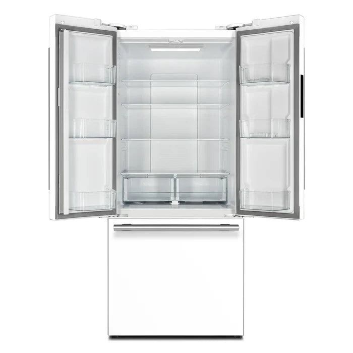 Forno Espresso Gallipoli 30 Inch 17.5 cu. ft. French Door Refrigerator with Ice Maker - Stainless Steel FFFFD1974 - Perfect for Modern Kitchens & Entertaining