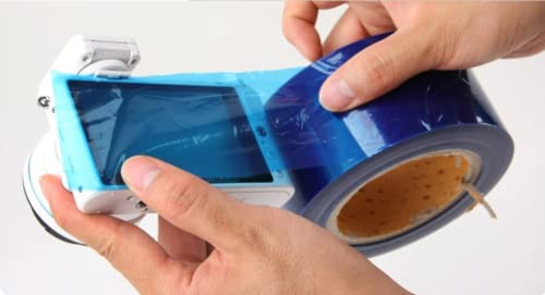 No Residue Removable Adhesive Protective Tape - Scratch Resistant Film Roll for Glass, Metal, Plastic Surfaces (19.6