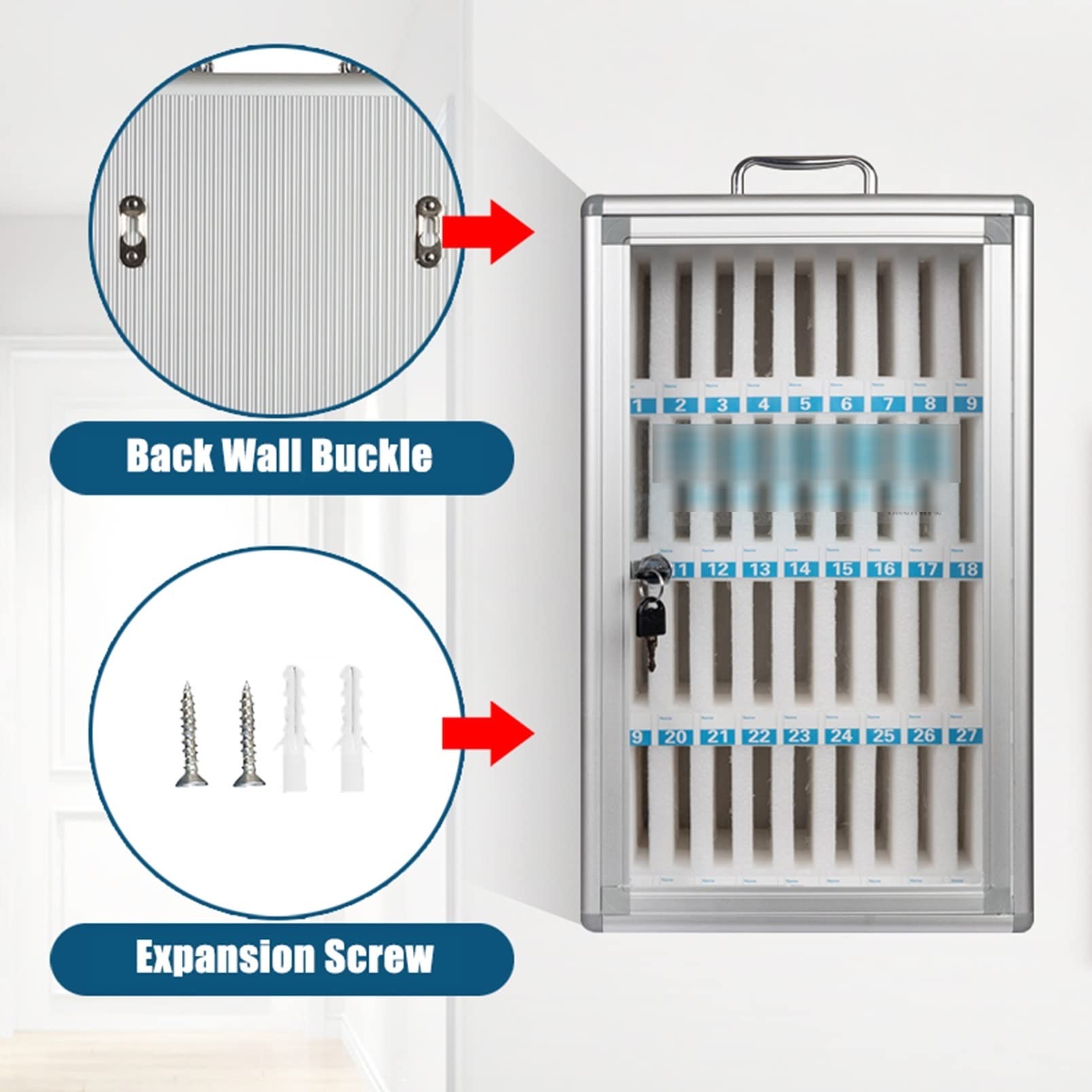 Stainless Steel Mobile Phone Locker - 12/24/36/48/60 Slots Storage Organizer for Staff & Students | Secure Cell Phone Storage Box | Perfect for Schools, Offices & Public Spaces (36 Slots)