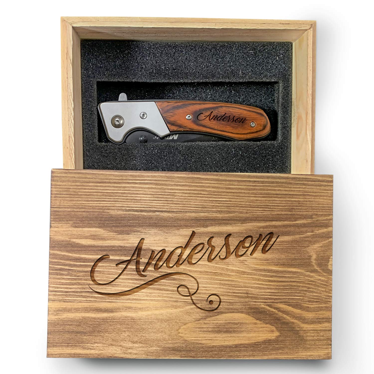 Sharp Edge Stainless Steel Pocket Knife - Engraved & Personalized Spring Assisted Hunting Knife for Men | Perfect for Outdoor Adventures, Camping Gifts & Everyday Carry (EDC)