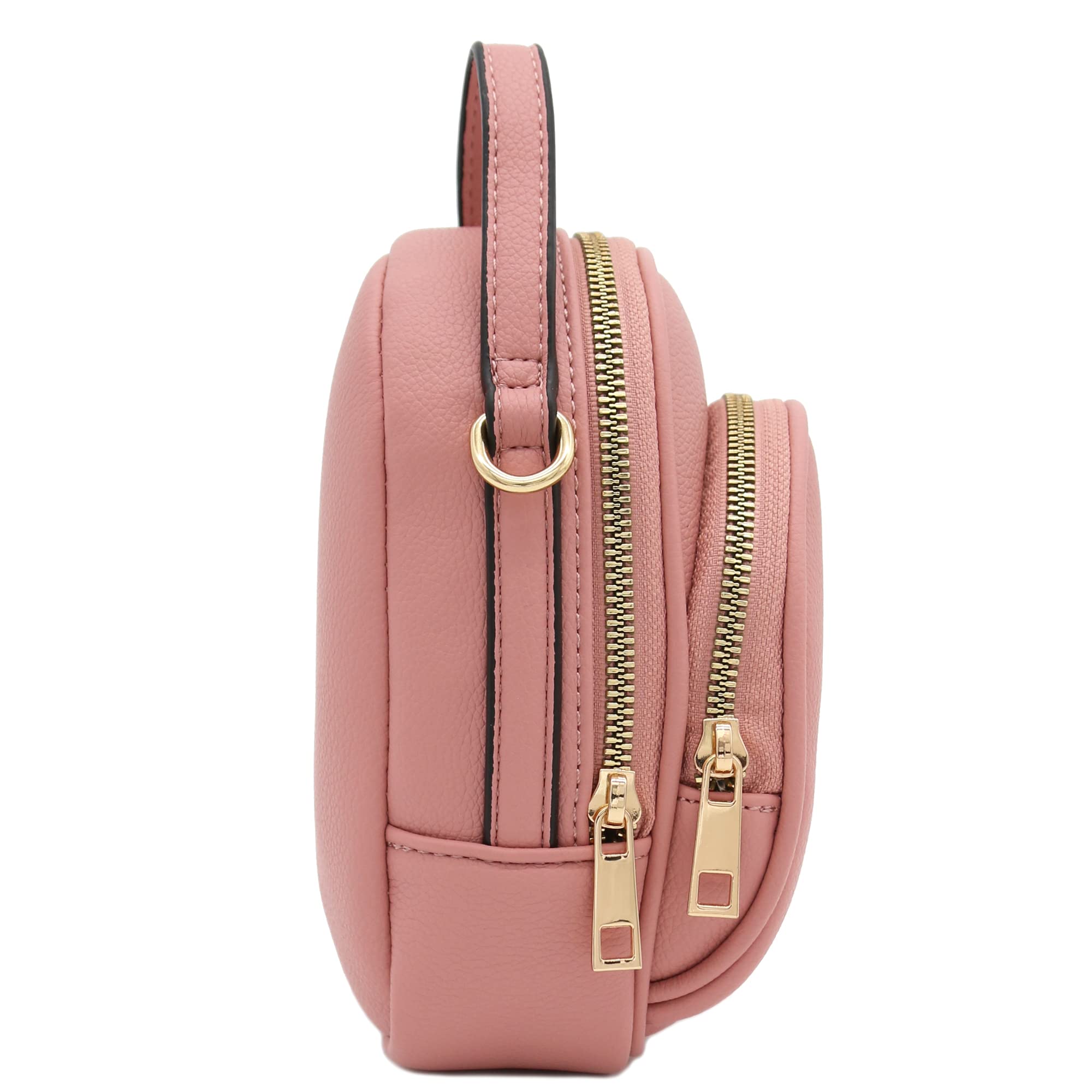 Stylish Two-Compartment Mini Oval PU Leather Crossbody Bag for Women - Perfect for Everyday Use, Travel & Date Nights