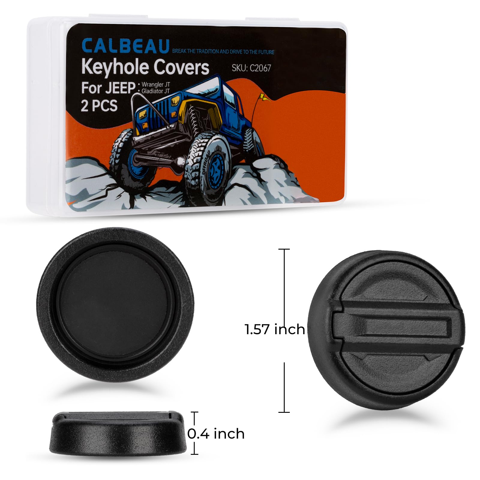 **2018-2024 Jeep Wrangler JL & Gladiator JT Magnetic Keyhole Covers – Front Door Lock Protection Accessories | Weatherproof & Anti-Theft Security for Off-Road & Daily Driving**