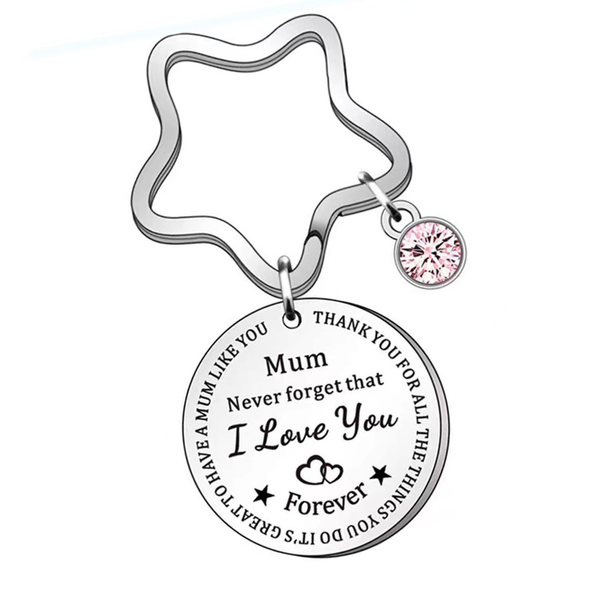 Personalized 'To Mom from Daughter/Son' Keychain - Engraved 'I Love You Forever' Gift for Women - Perfect for Birthday, Christmas & Mother's Day Gifts
