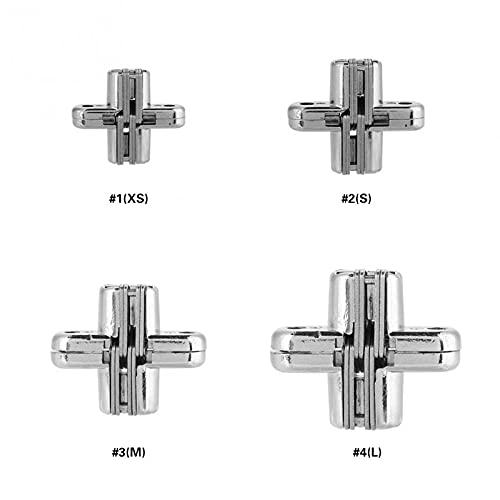 DUO ER Zinc Alloy Invisible Concealed Cross Door Hinges - Heavy Duty Hidden Cabinet Hinges for Wardrobe, Cupboard, Closet & Furniture Hardware (4 Pack) - Perfect for Seamless Modern Home & Office Storage Solutions