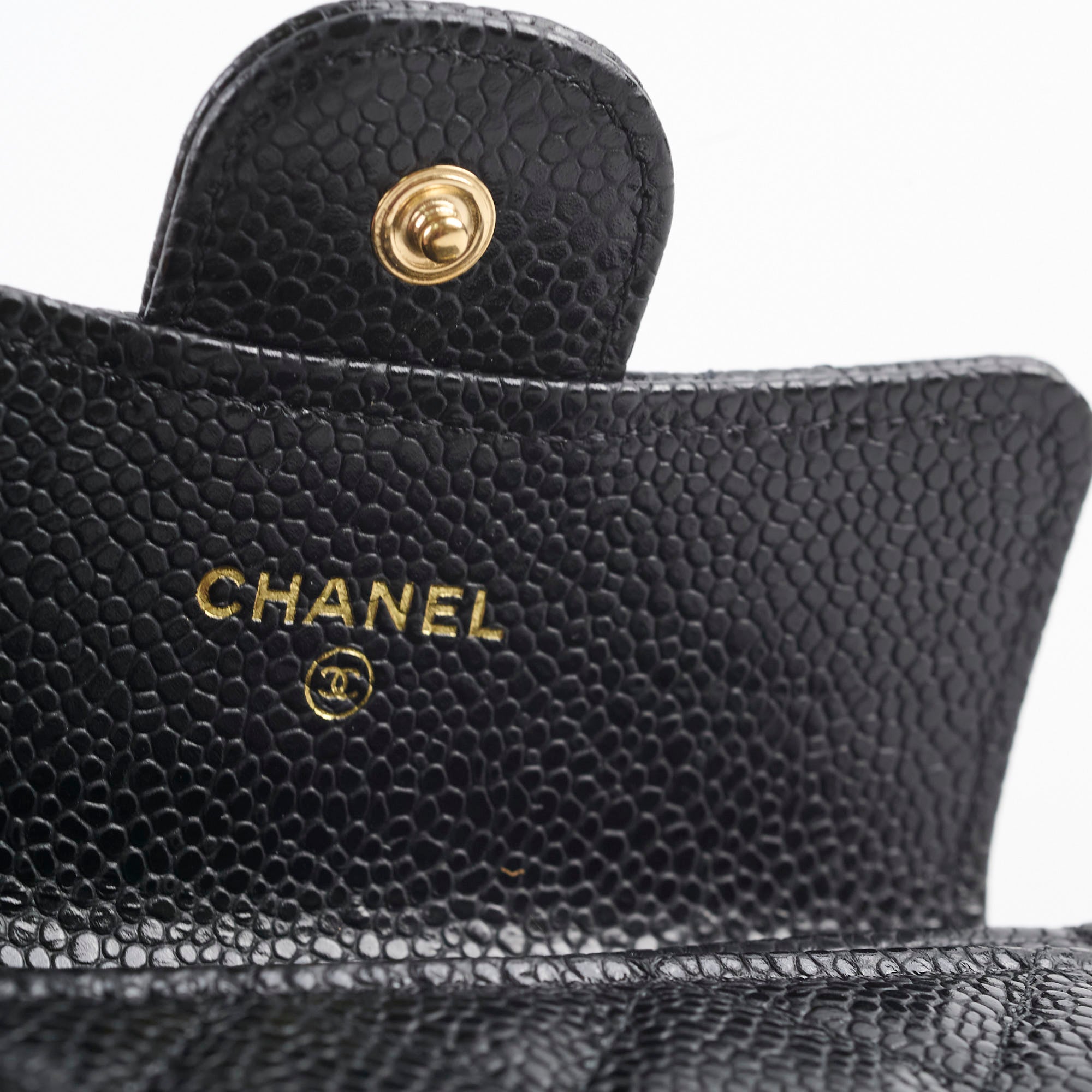 Chanel Caviar Quilted Leather Card Holder Wallet - Black | Luxury Compact Credit Card Case for Women | Perfect for Everyday Use, Travel & Gifting