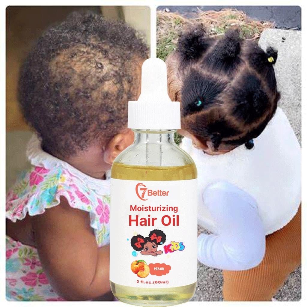 Natural Baby & Kids Hair Growth Serum with Black Seed Oil - Extra Strength Nourishing Treatment for Thicker, Fuller Hair | Gentle Formula for Daily Use at Home & Travel