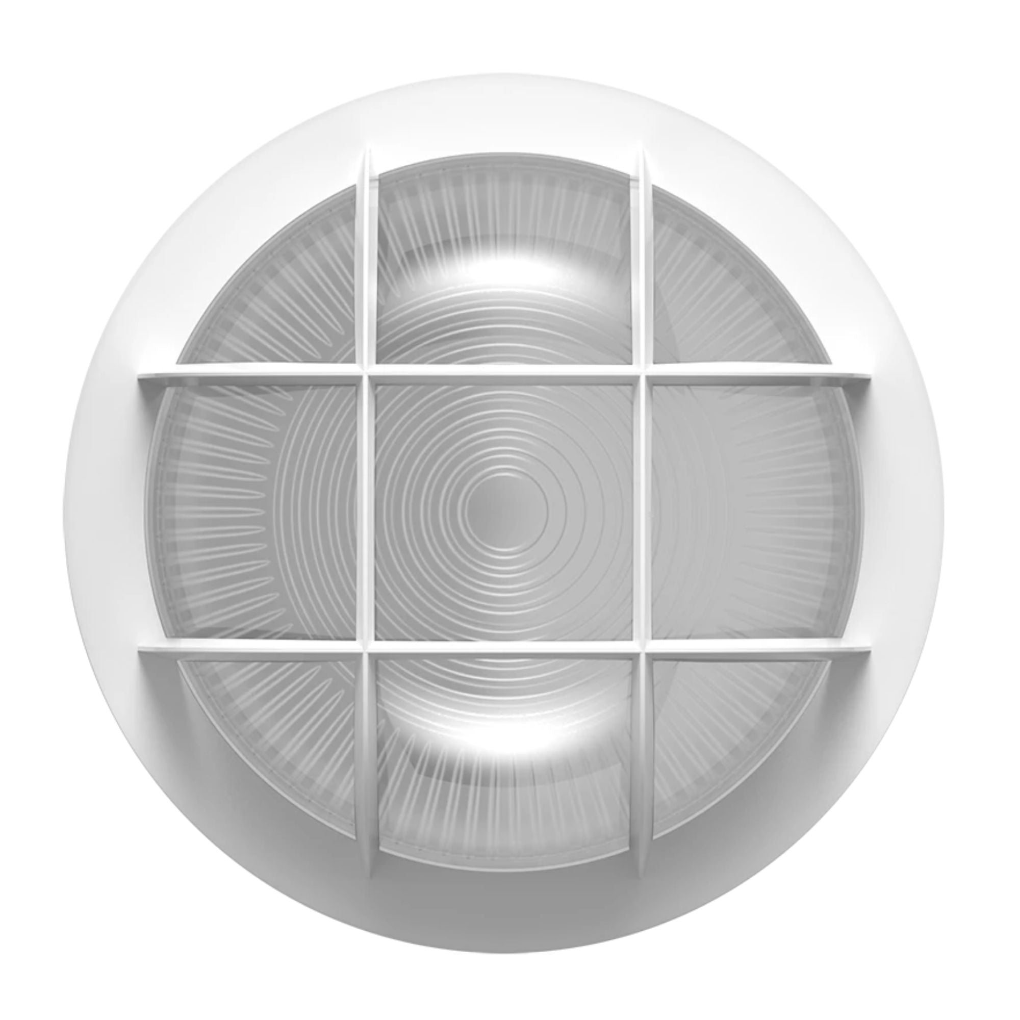8 Inch Round Bulkhead Wall Sconce Light Fixture - 1600 Lumens, 30K/40K/50K Color Temperature Options, White Finish, 120-277V - Perfect for Garage, Basement, Warehouse & Outdoor Lighting