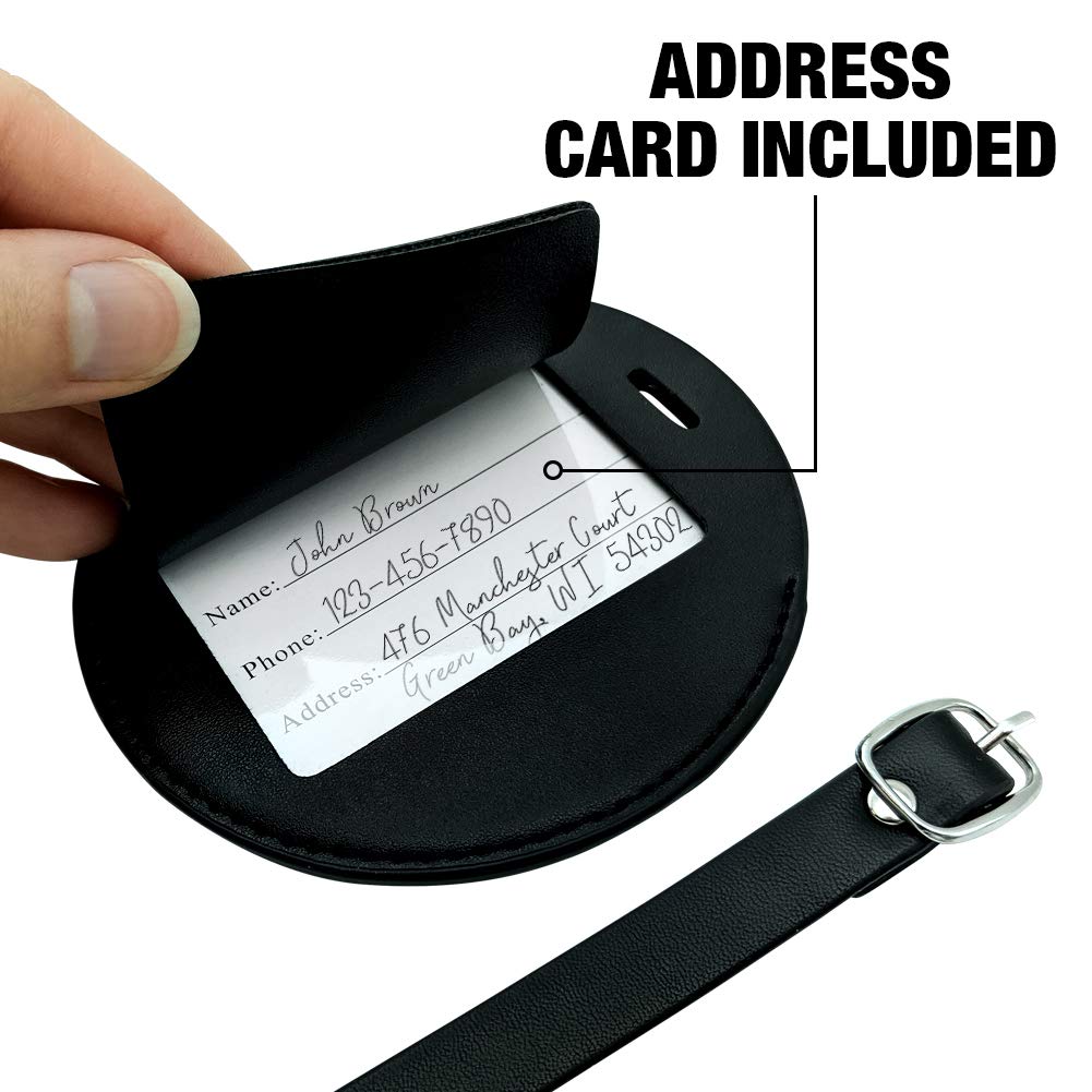 Harry Potter Chibi Style Round Leather Luggage Tag - Cute Travel ID Card Holder for Suitcases, Backpacks & Carry-On Bags - Perfect for Harry Potter Fans & Travel Enthusiasts
