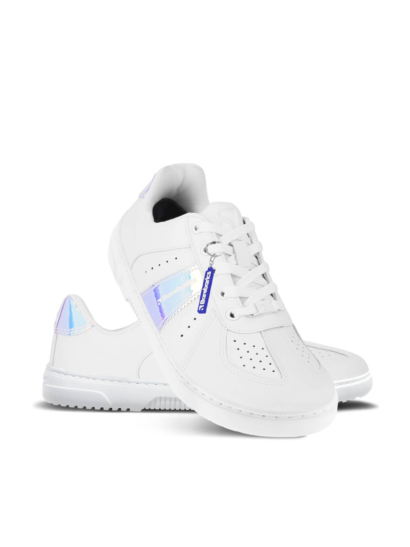 Barefoot Sneakers for Women - Barebarics Icara White & Pastel Iridescent Minimalist Shoes | Comfortable Zero Drop Walking Shoes for Gym, Running & Everyday Wear