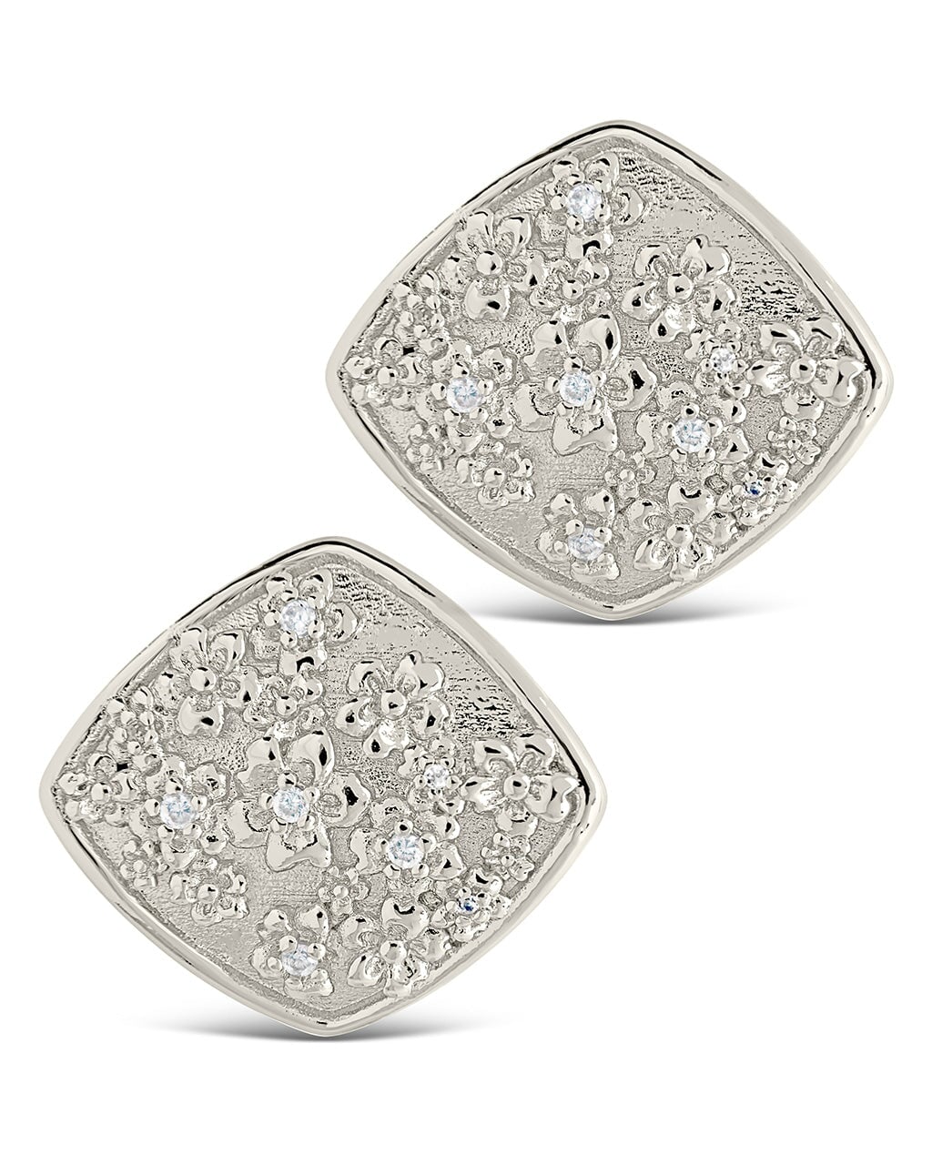 Ophelia CZ Floral Stud Earrings for Women - Elegant Cubic Zirconia Flower Earrings - Perfect for Wedding, Party & Everyday Wear