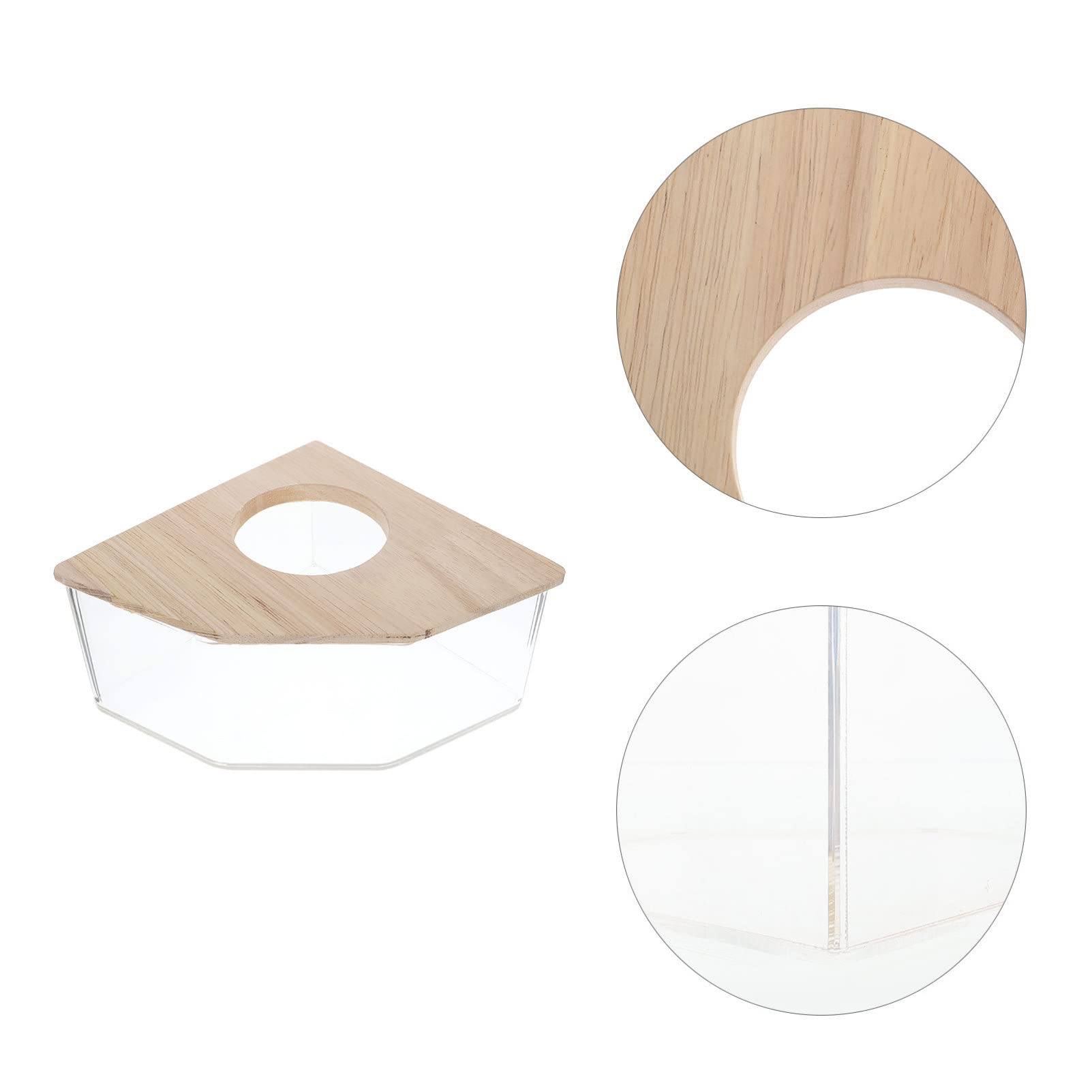 Balacoo Acrylic Hamster Toilet & Bathroom Sand Bin - Small Pet Bathing Accessories for Hamsters, Chinchillas - Durable Toy Container & Bathtub for Cage - Perfect for Small Animal Hygiene and Playtime