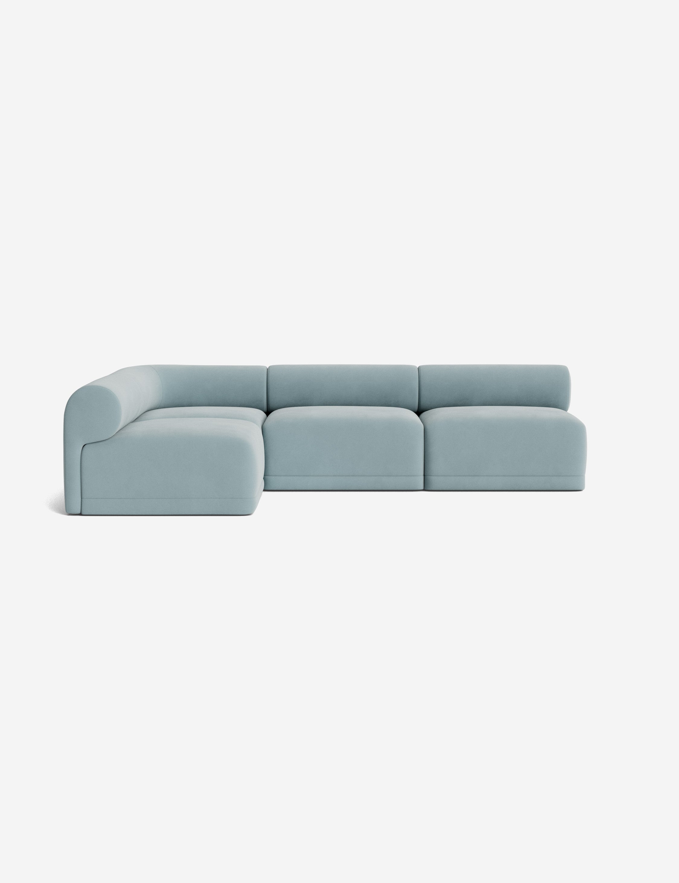 Modern Carson Sectional Sofa - Comfortable L-Shaped Couch for Living Room, Family Room & Home Theater - Soft Fabric Upholstery with Reversible Chaise
