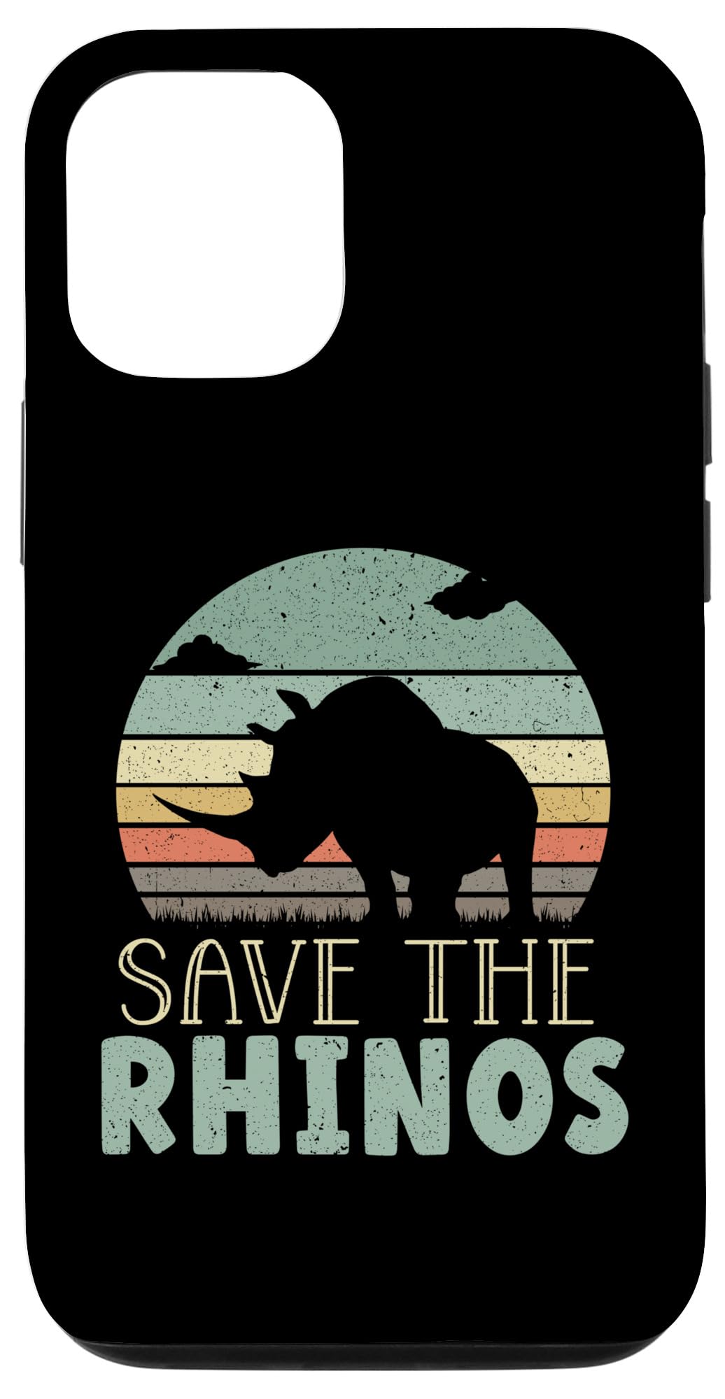 iPhone 12/12 Pro Rhinoceros Wildlife Animal Case - Eco-Friendly Phone Cover for Nature Lovers | Perfect for Outdoor Adventures & Wildlife Conservation Support