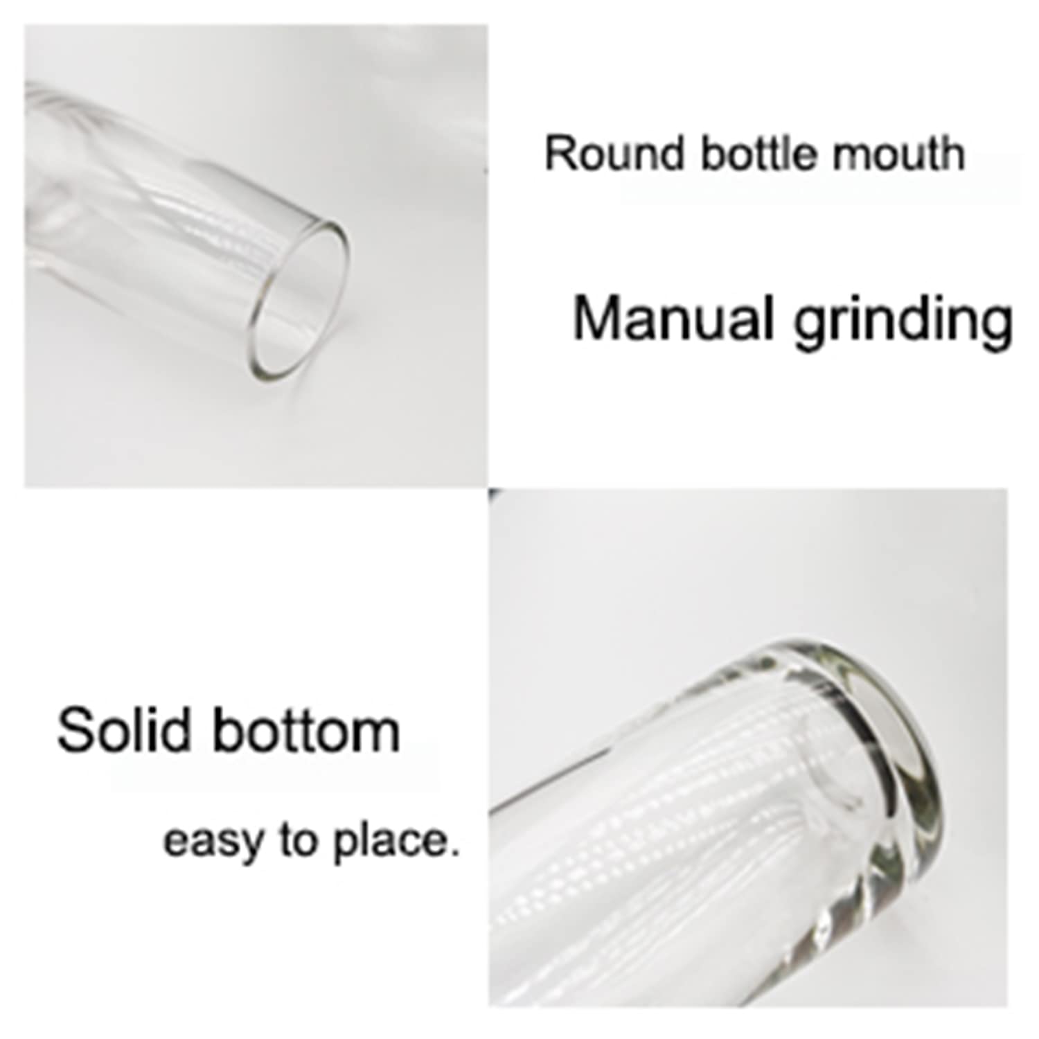 6-Pack Clear Glass Bud Vases for Flowers - Small Decorative Vases for Centerpieces, Weddings, Home Decor & Table Arrangements (Transparent)