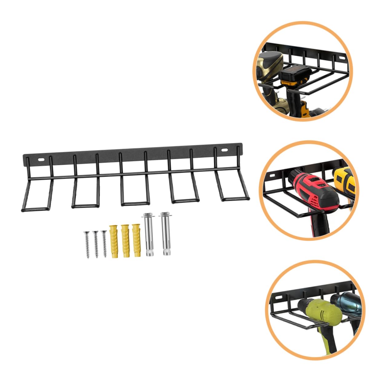 Jojofuny Electric Drill Storage Rack - Iron Tool Organizer for Cordless Drills & Power Tools - Workshop Use