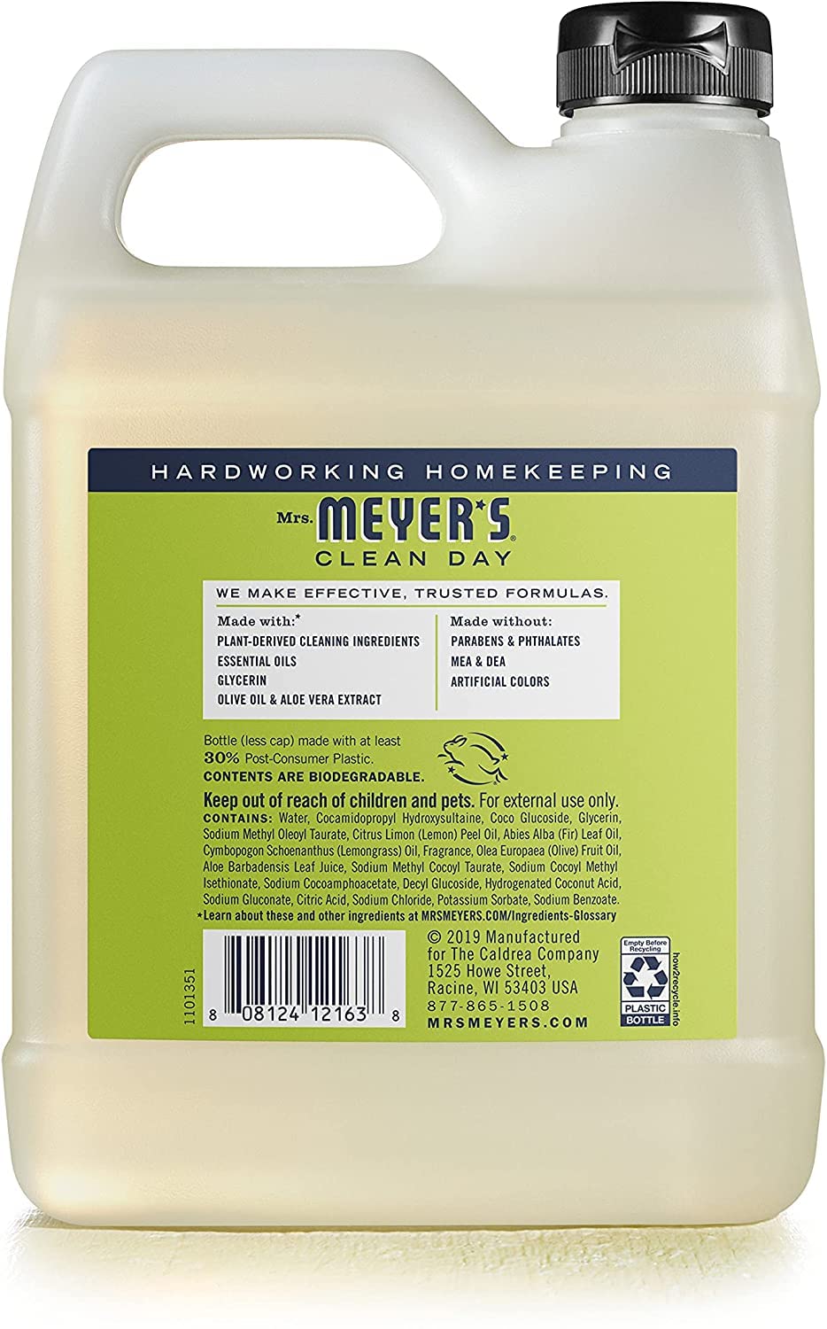 Mrs. Meyer's Clean Day Hand Soap Refill Variety Pack - 2 Count (Lemon Verbena & Lavender) | Eco-Friendly Liquid Soap for Kitchen, Bathroom & Office | Plant-Derived Cleaning Solution for Hands & Home