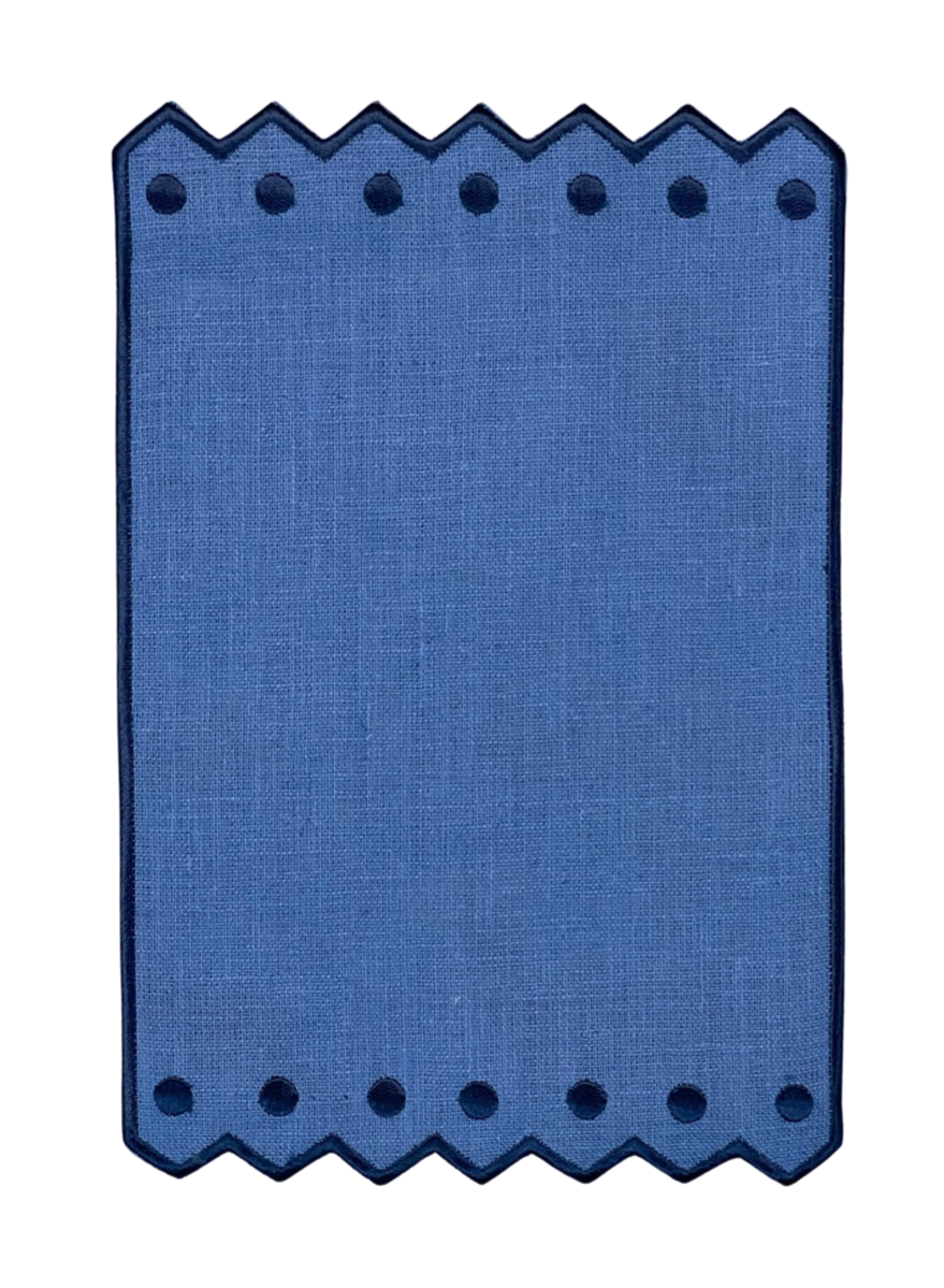 Premium Blue Zig Zag Cocktail Napkins - 50-Pack Disposable Party Napkins for Drinks, Weddings & Elegant Events - Absorbent & Stylish Bar Accessories