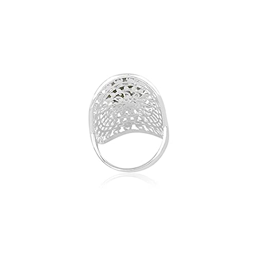 Genuine Raw Moldavite Ring - Natural Moldavite Gemstone & Sterling Silver Mandala Ring for Spiritual Healing & Meditation | Perfect for Energy Work, Chakra Balancing & Unique Jewelry Gifts