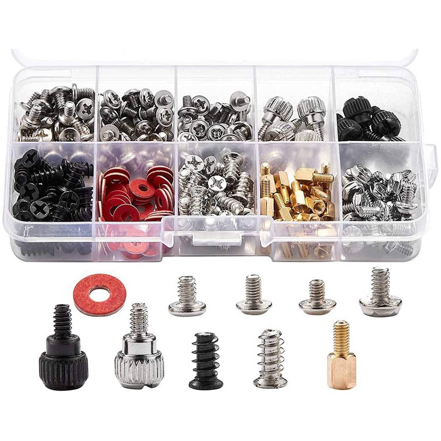 560PCS Computer Screw Standoffs Kit - M3 M3.5 M5 Screws for Hard Drive, PC Case, Motherboard & Fan Installation - Durable Power Supply Mounting Hardware for Computer Build & Repair