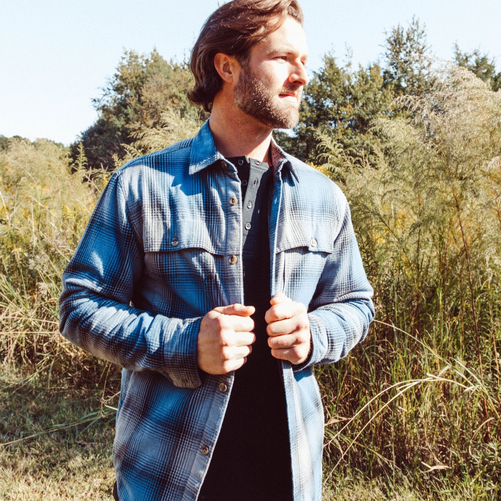 Men's Boone Shirt Jacket - Lightweight Flannel Shirt Jacket for Men, Casual Button-Up Shirt with Chest Pockets - Perfect for Outdoor Adventures, Camping & Fall Layering