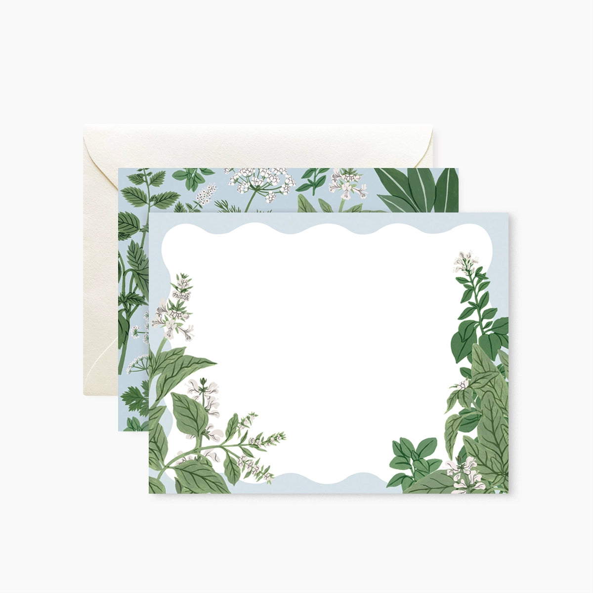 Botanica Paper Co. Herb Garden Notecards Set - Handmade Floral Greeting Cards for Thank You Notes, Wedding Invitations & Stationery Gifts