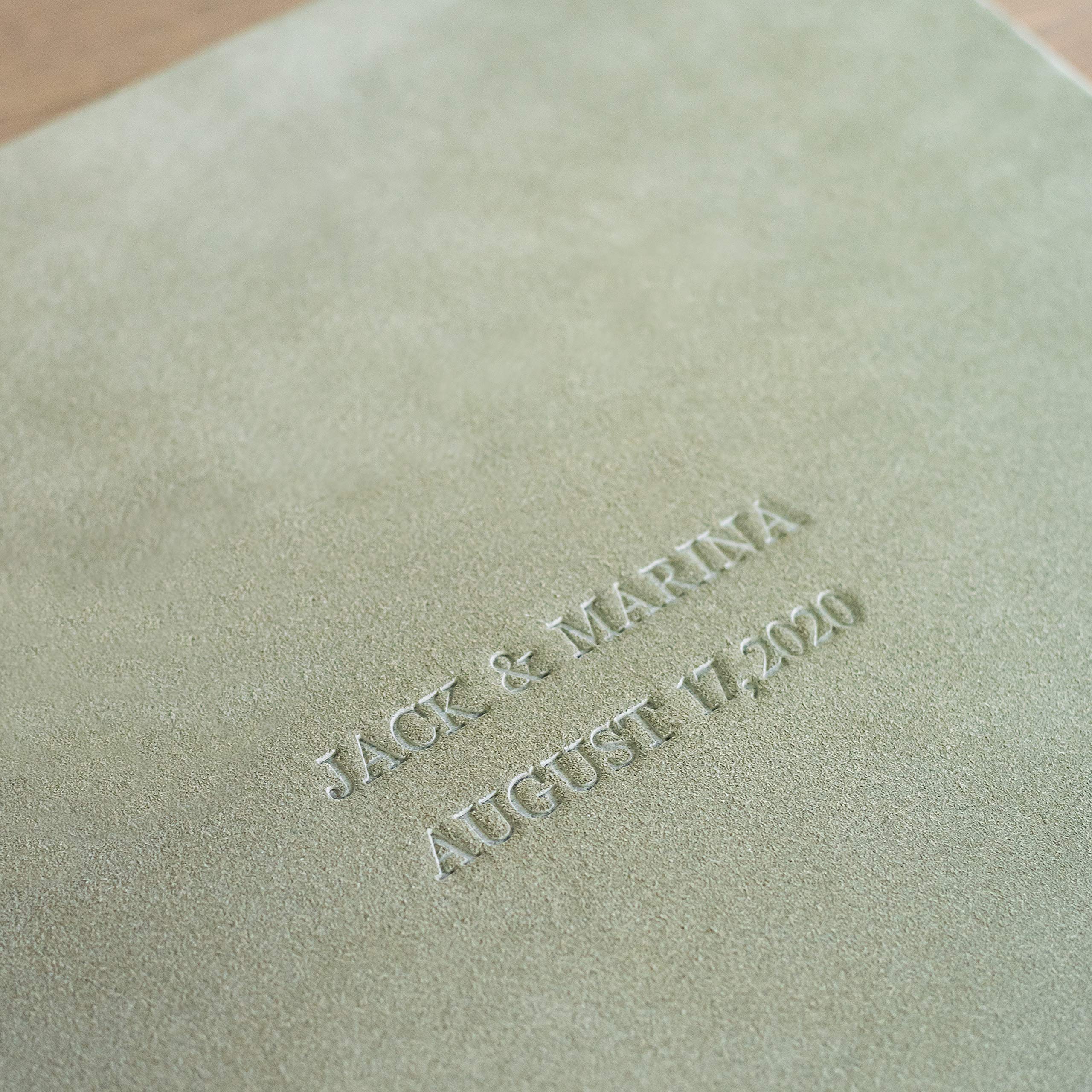 Personalized Suede Leather Wedding Photo Album - Custom Embossed Names, Travel Scrapbook, Family Memory Book for Anniversaries, Gifts & Home Decor