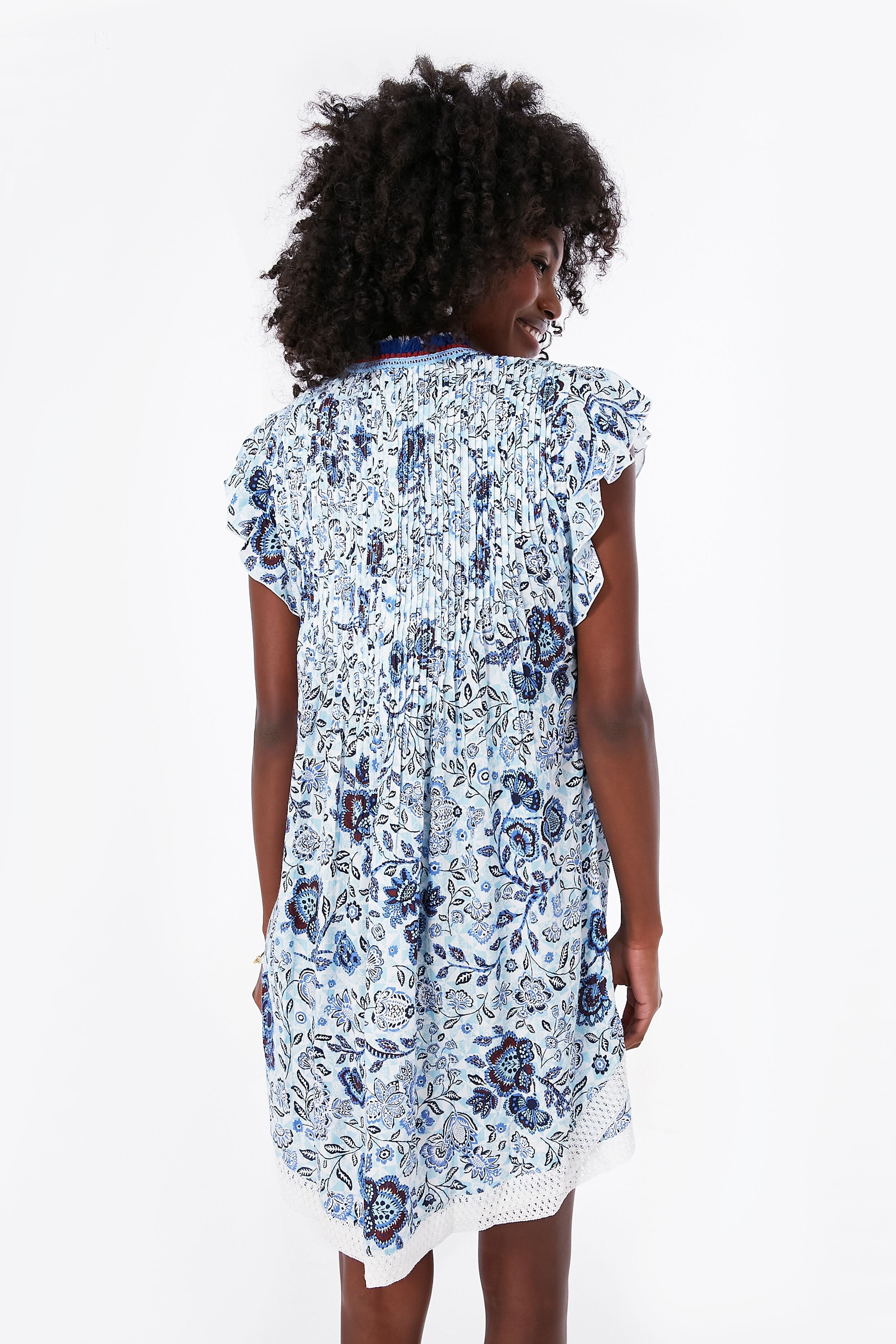 Blue Pensee Sasha V Mini Dress - Elegant Women's Party Cocktail Dress for Evening Events & Special Occasions