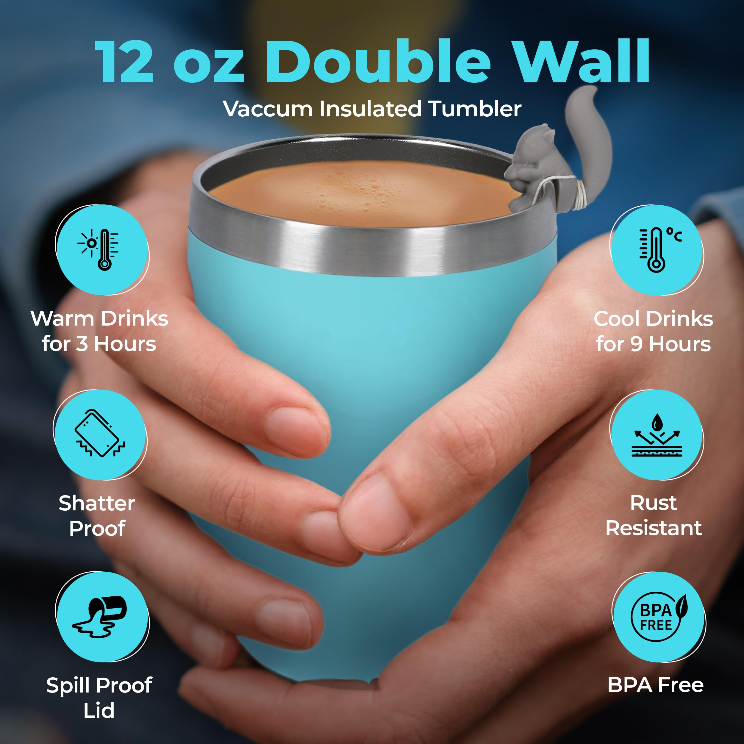 Organic Tea Gift Set with Portable Kettle - 36 Piece Tea Lovers Kit - Insulated Mug, Assorted Organic Teas, Honey Sticks & Accessories - Perfect for Home, Office & Travel Brewing