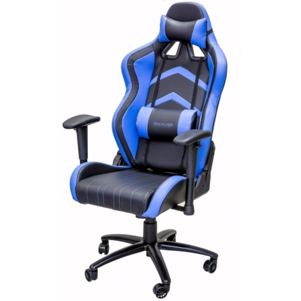 PRO X Series 7608 Ergonomic Gaming Chair - Blue & Black - High Back Racing Style with Lumbar Support - Perfect for PC, Console & Office Gaming Setup